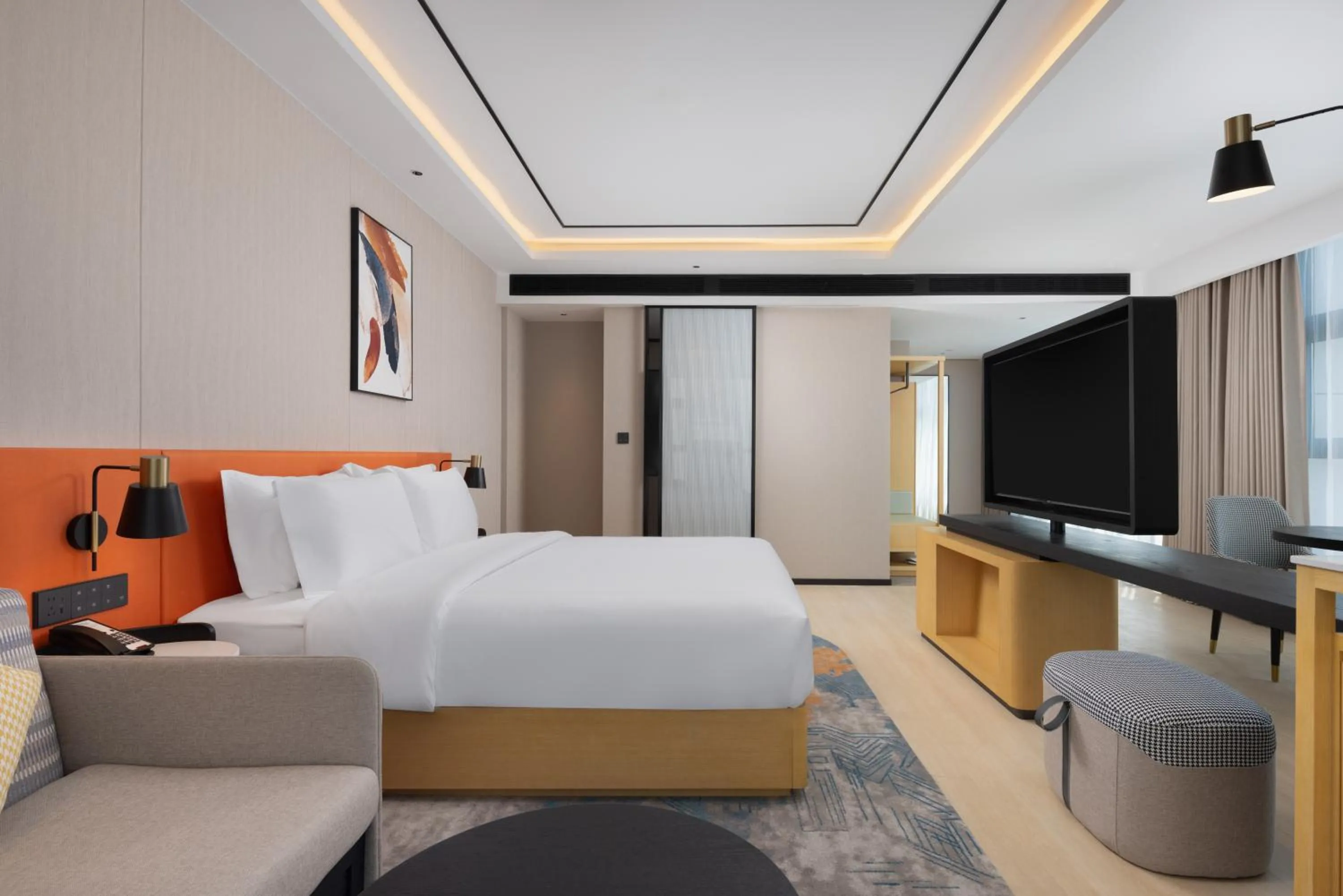 Bedroom, Bed in Hilton Garden Inn Huai'An Huaiyin