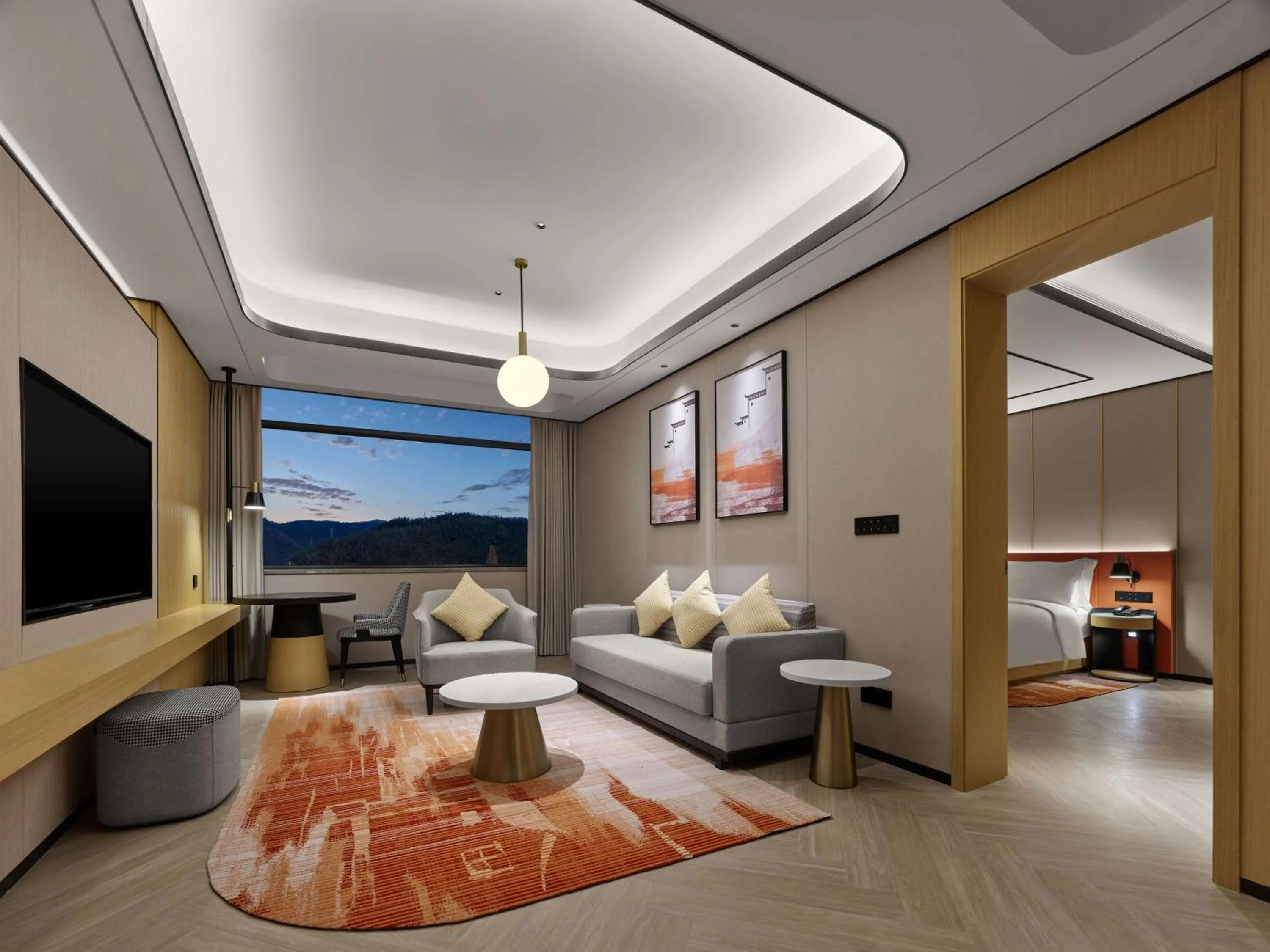 Living room in Hilton Garden Inn Huangshan Scenic Area South Gate