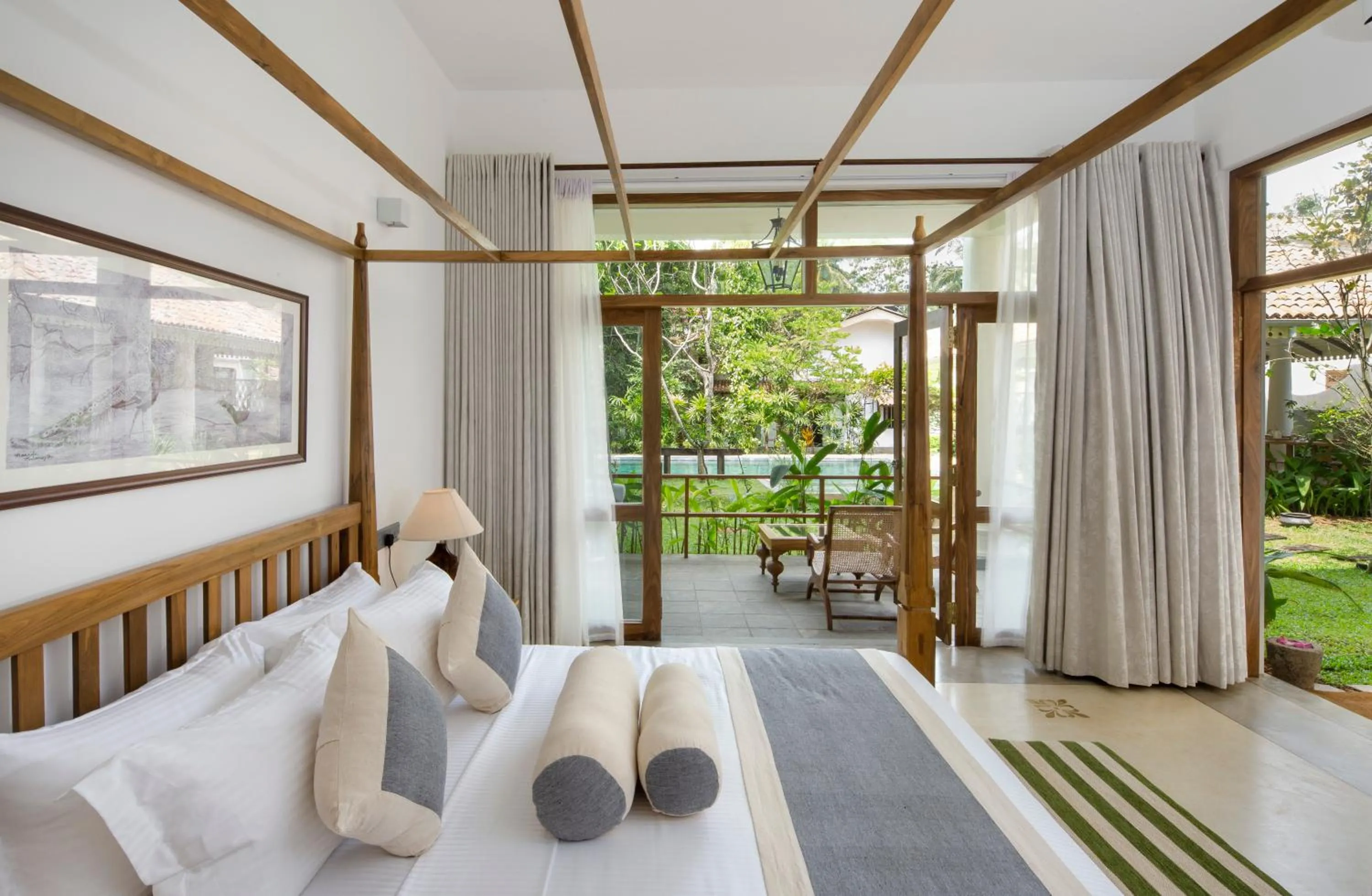 Patio, Bed in Bilin Tree House
