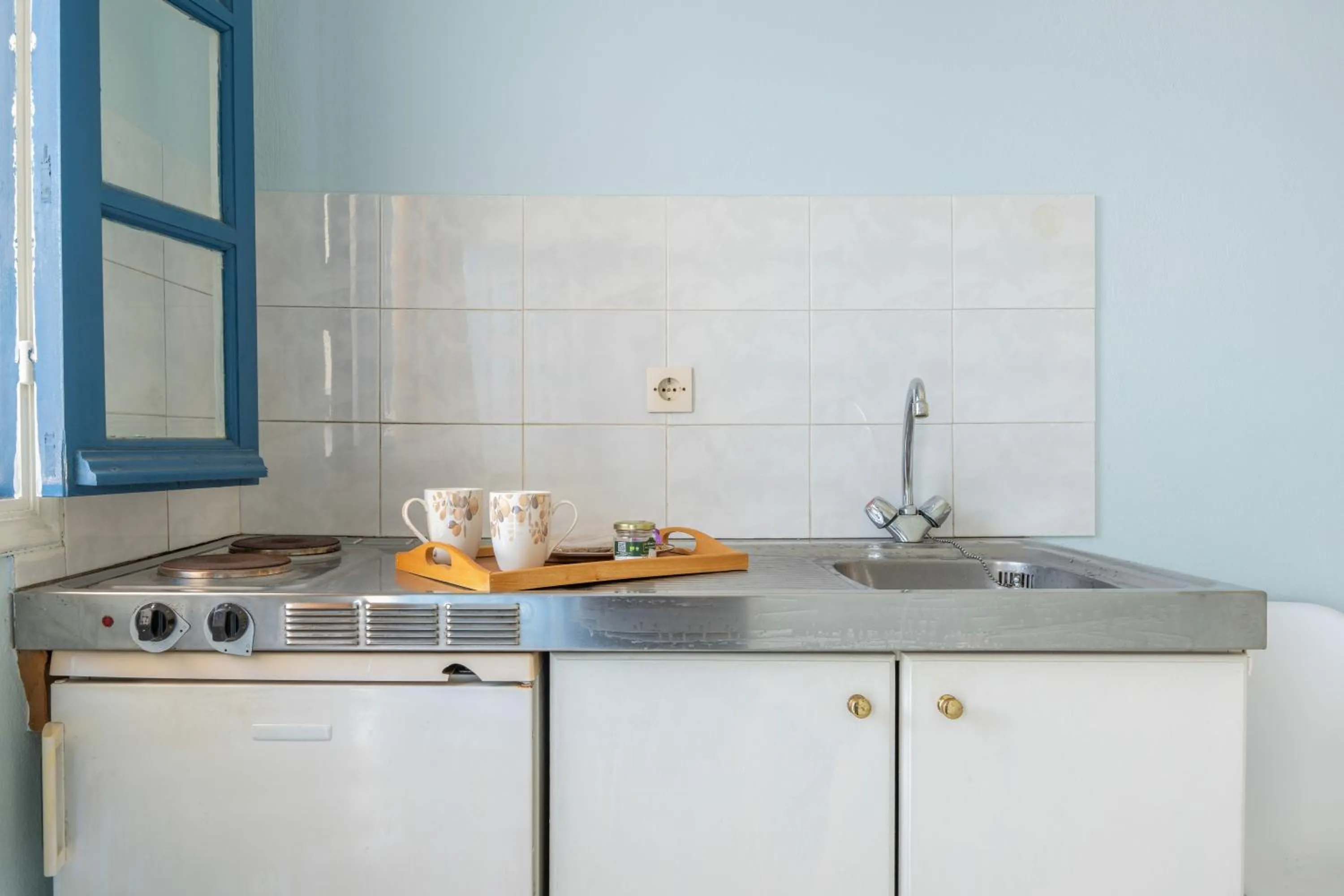 Kitchen or kitchenette in Hotel Glaros Karpathos