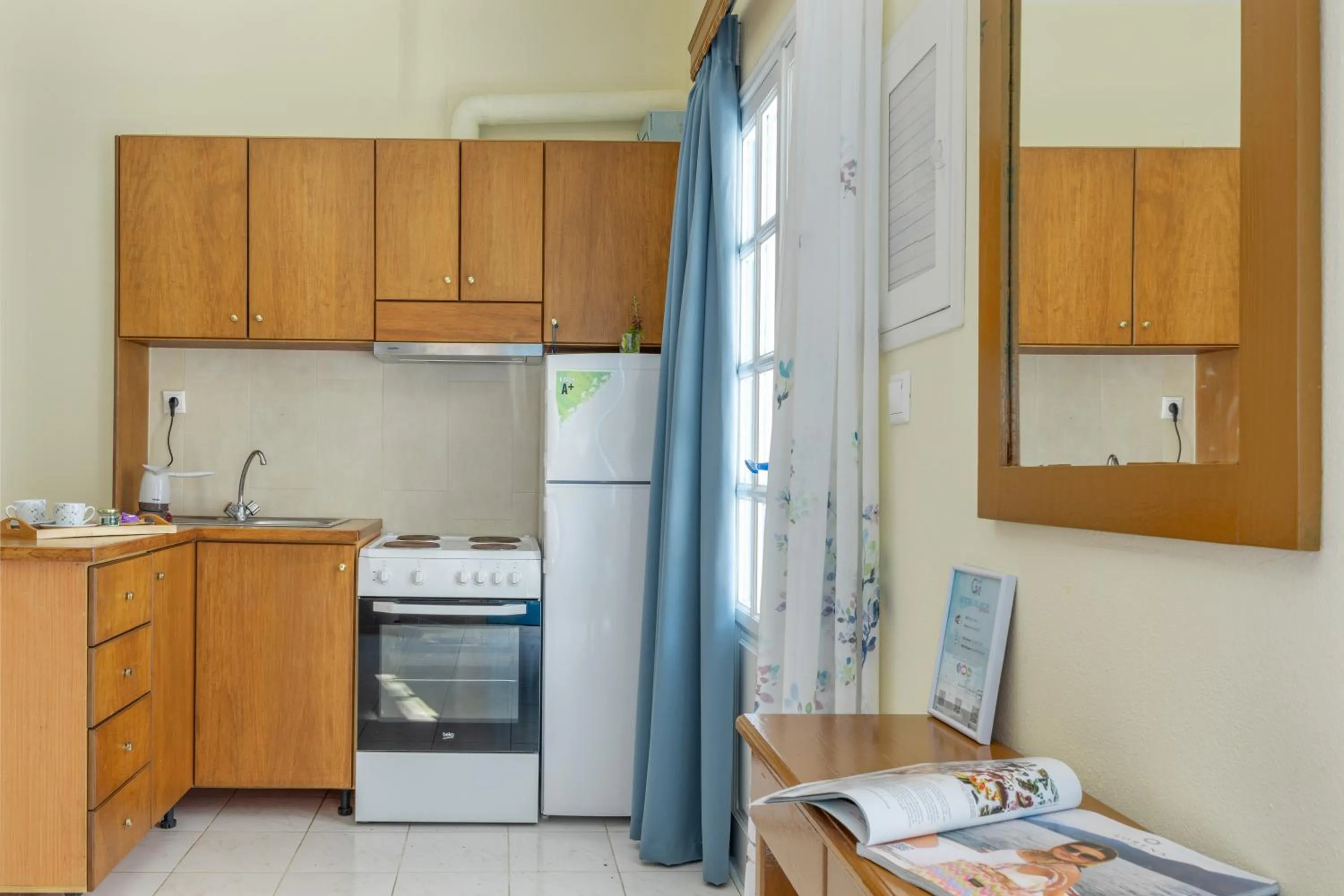 Kitchen or kitchenette in Hotel Glaros Karpathos