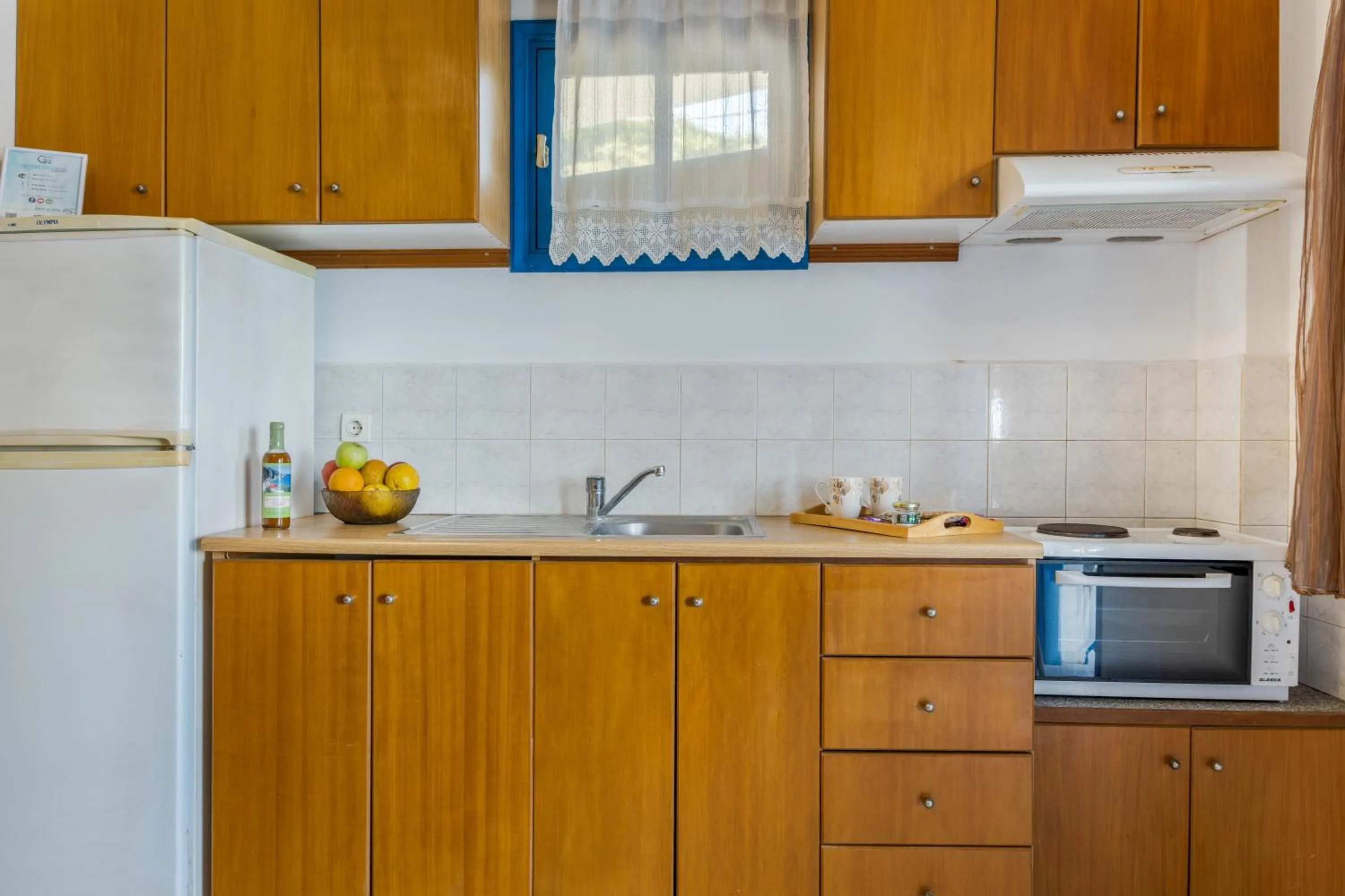 Kitchen or kitchenette in Hotel Glaros Karpathos