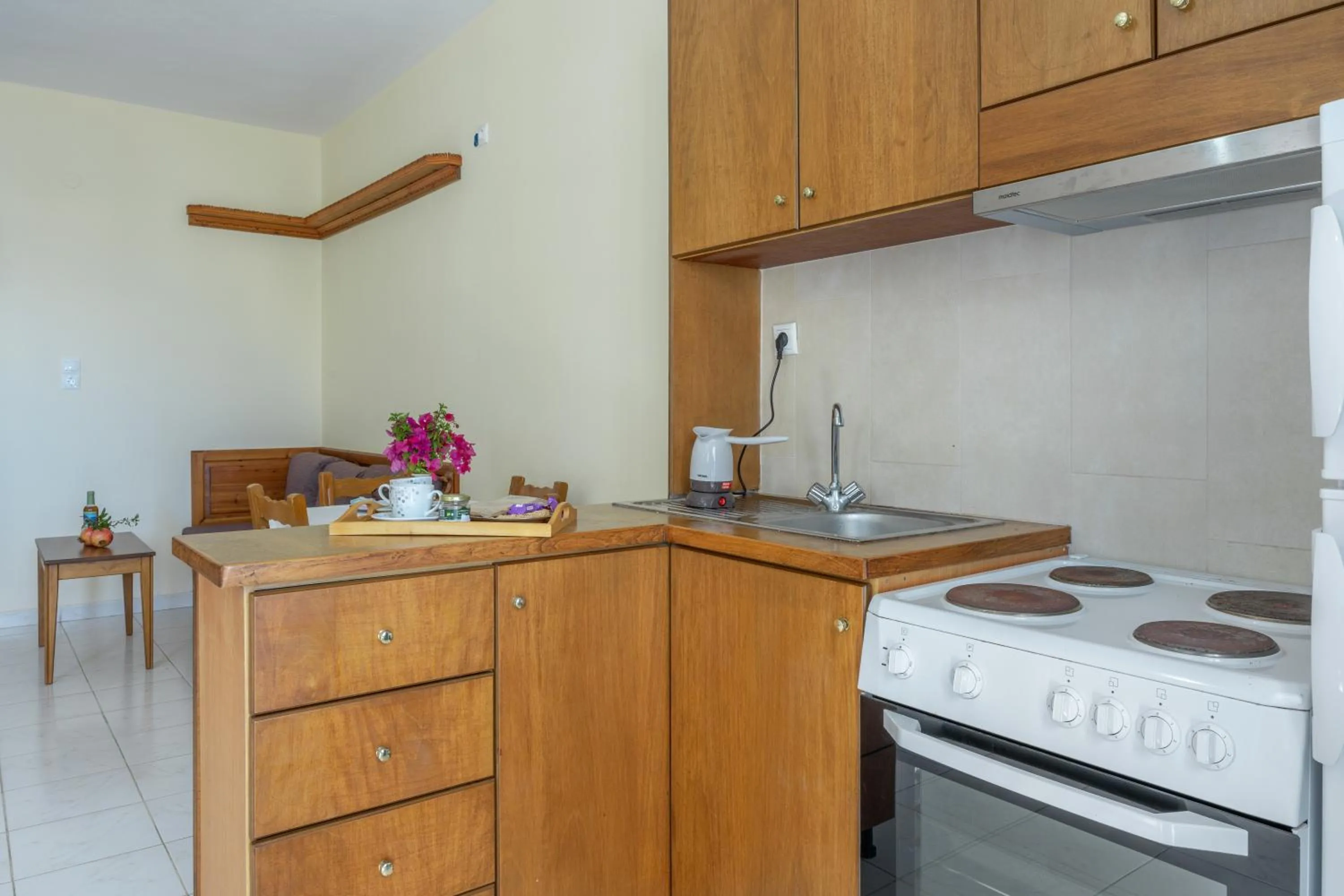 Kitchen or kitchenette in Hotel Glaros Karpathos