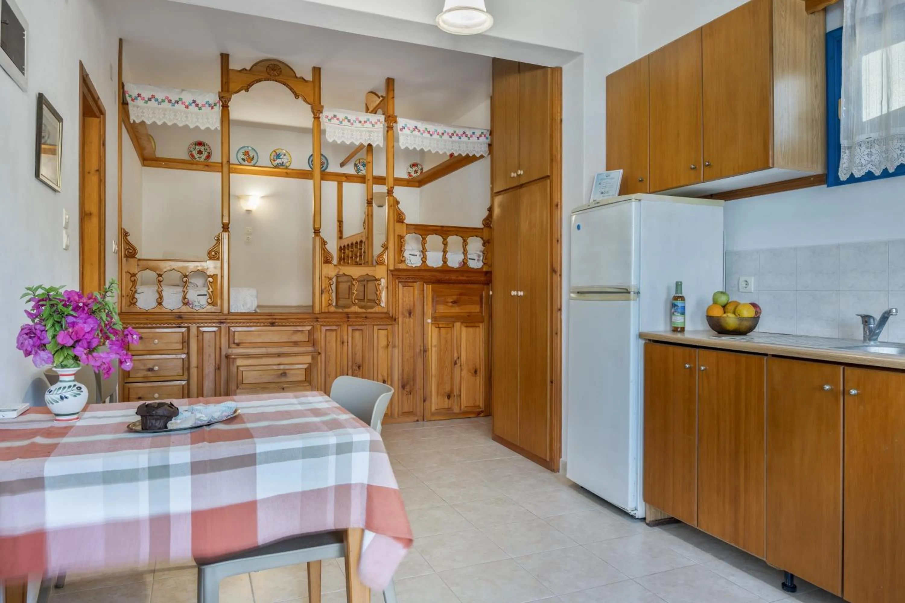 Kitchen or kitchenette in Hotel Glaros Karpathos