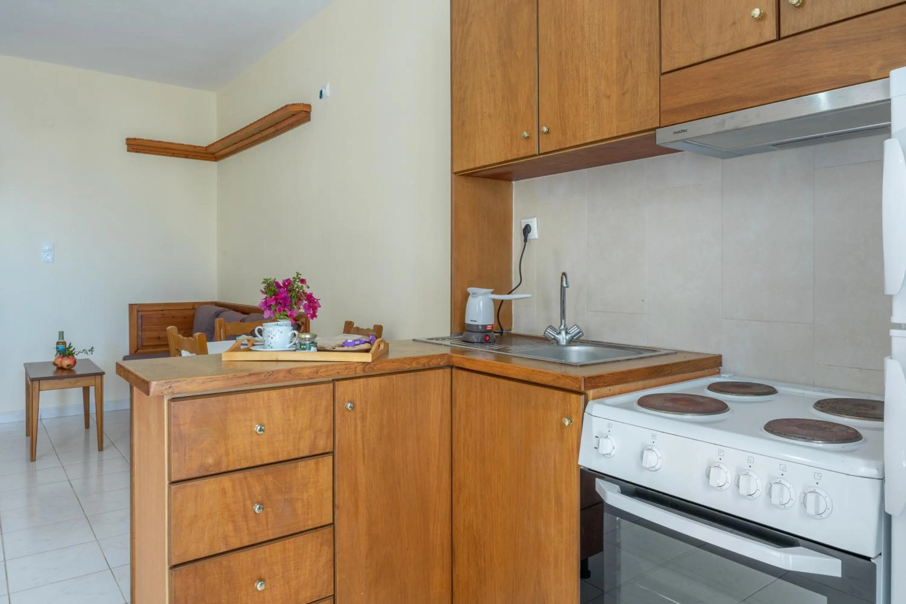 Kitchen or kitchenette in Hotel Glaros Karpathos