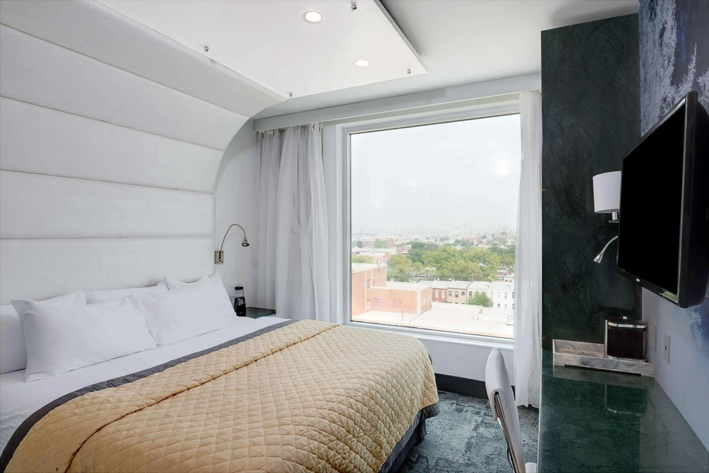 Photo of the whole room, Bed in Wyndham Garden Brooklyn Sunset Park