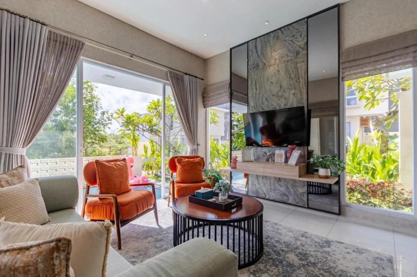 Living room in D'Kamboja Villa Nusa Dua