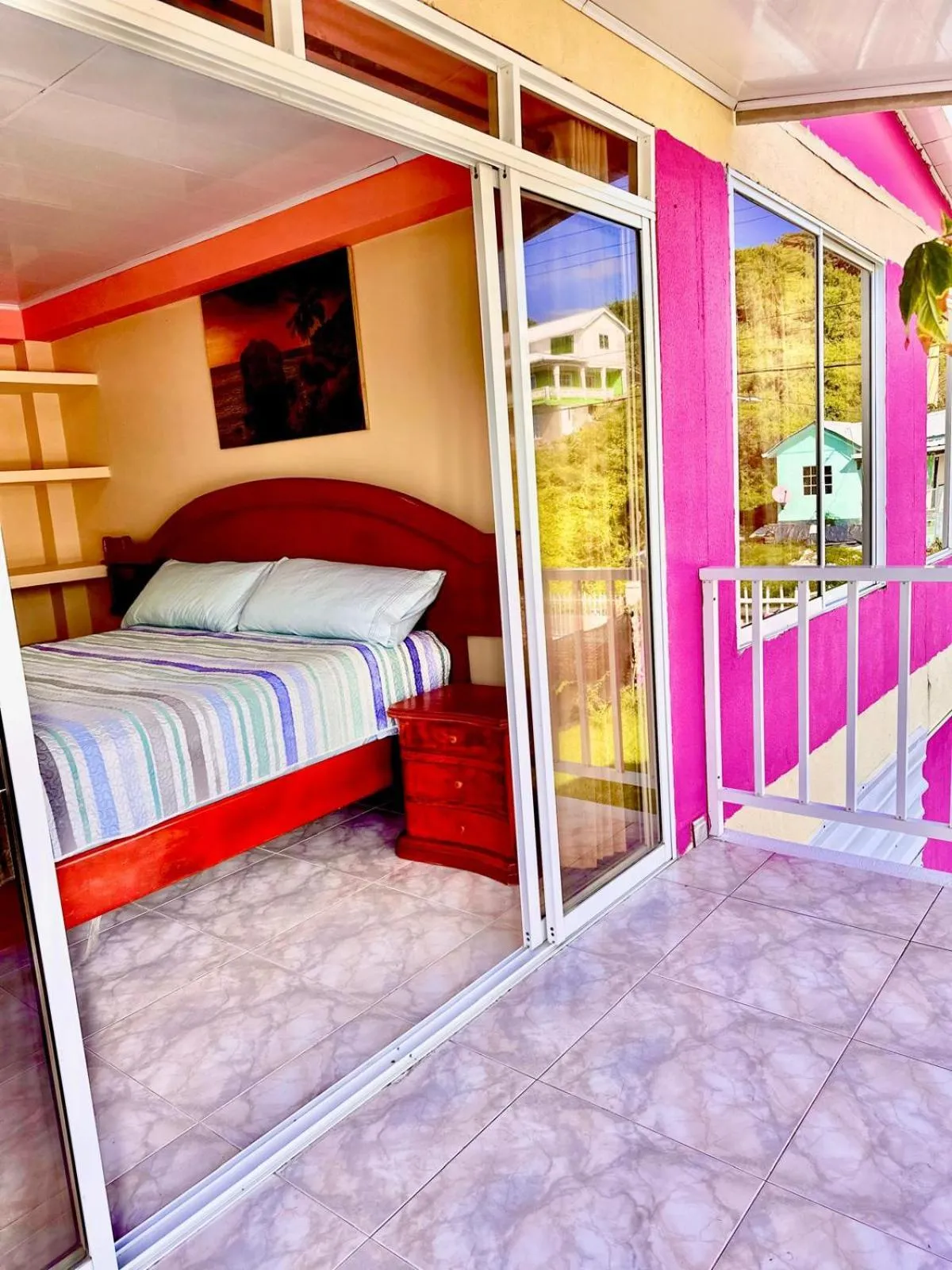 Bird's eye view, Bed in Posada Seven Colours Ocean