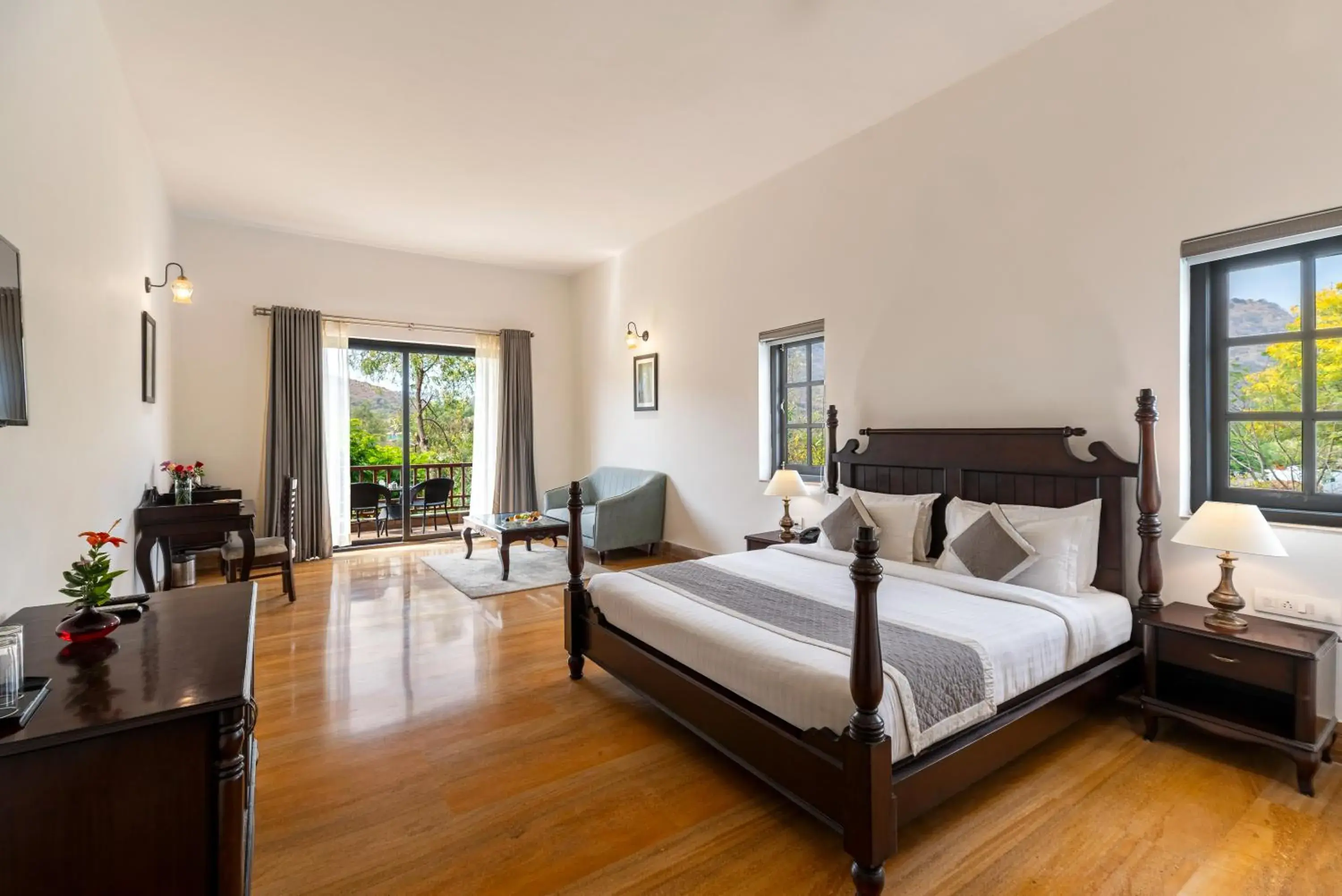 Property building, Bed in The Hunting Lodge - Luxury Resort in Udaipur Property building, Bed in The Hunting Lodge - Luxury Resort in Udaipur