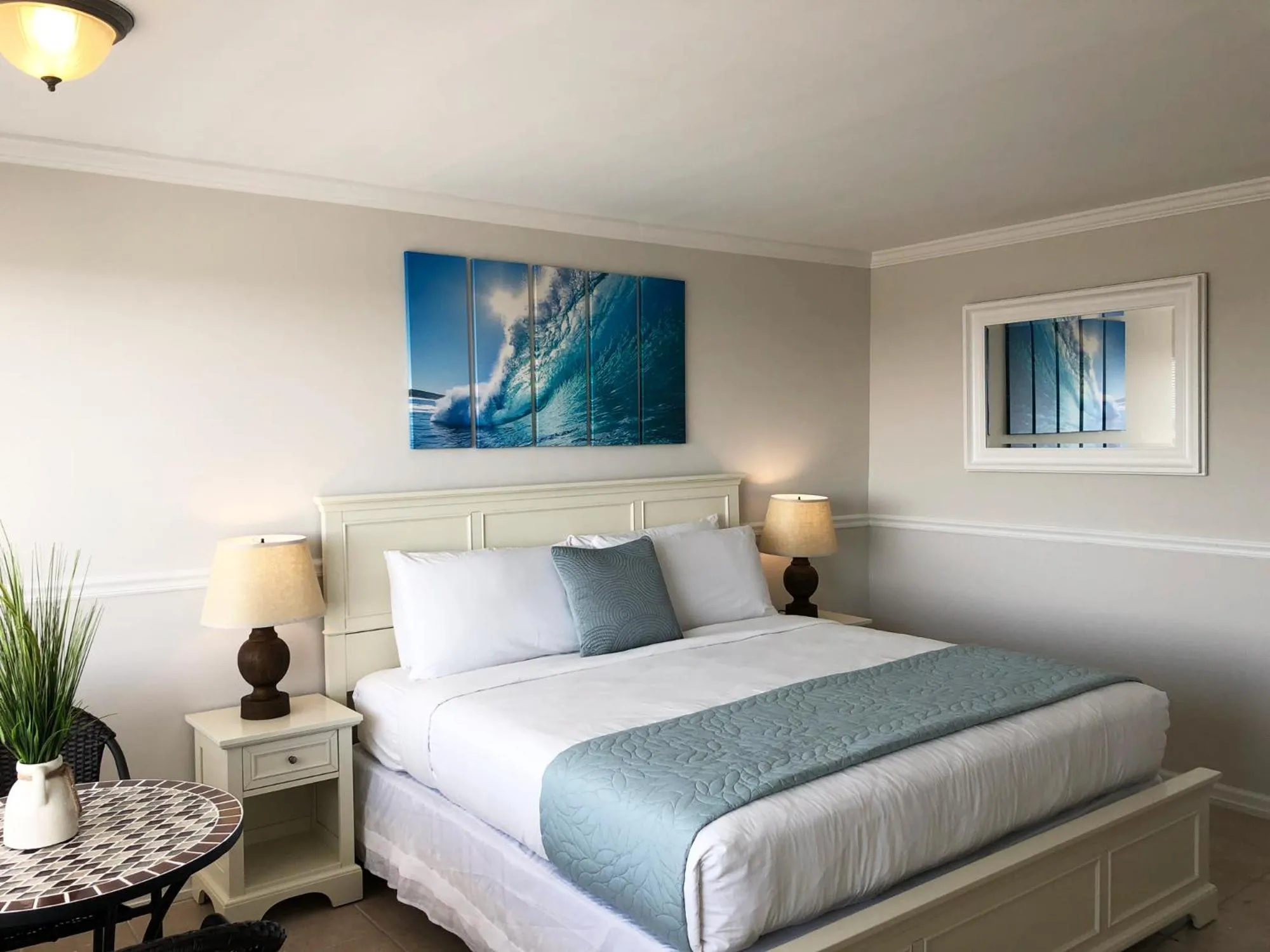 Bed in Aqua Beach Hotel