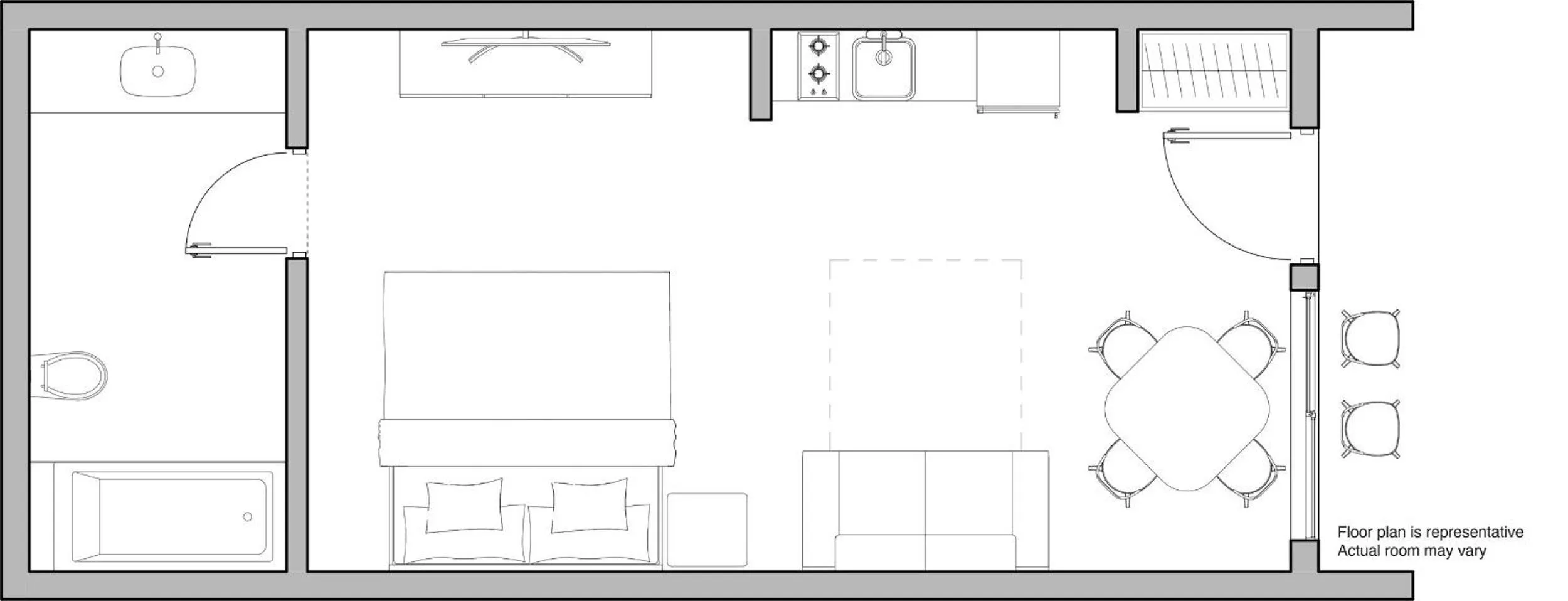 Floor plan in Aqua Beach Hotel