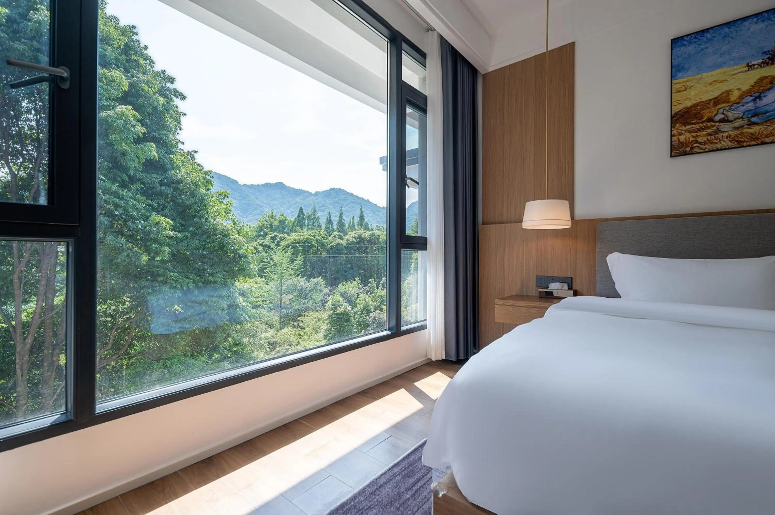 View (from property/room), Bed in Z HOTEL- Qingchengshan