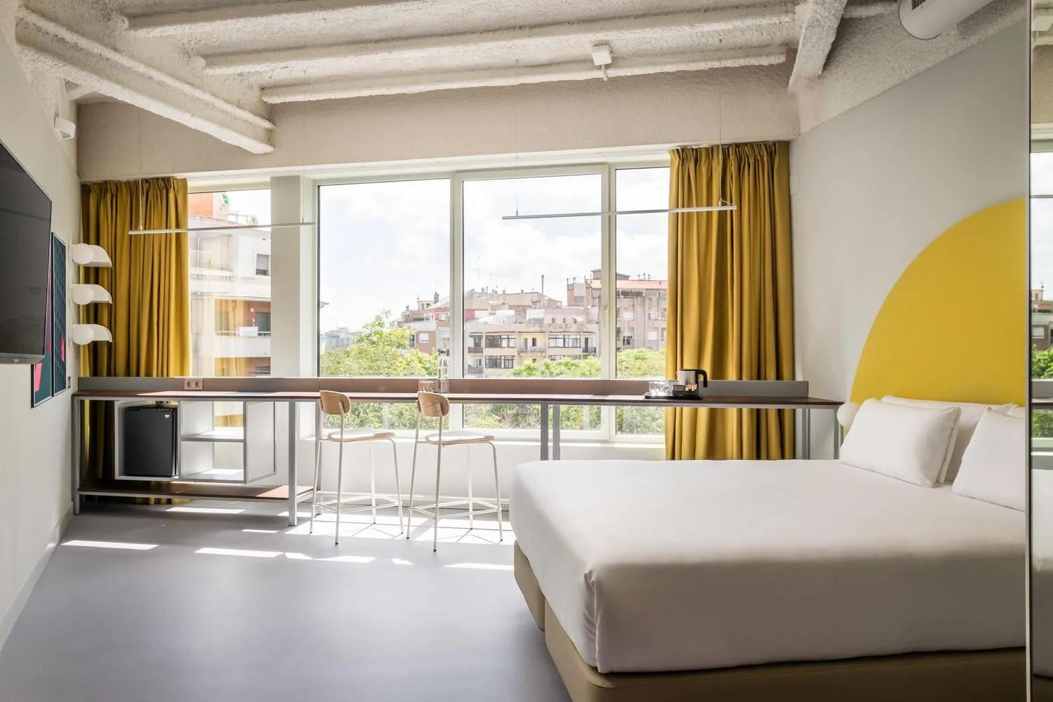 Bedroom, Bed in BYPILLOW Flamant