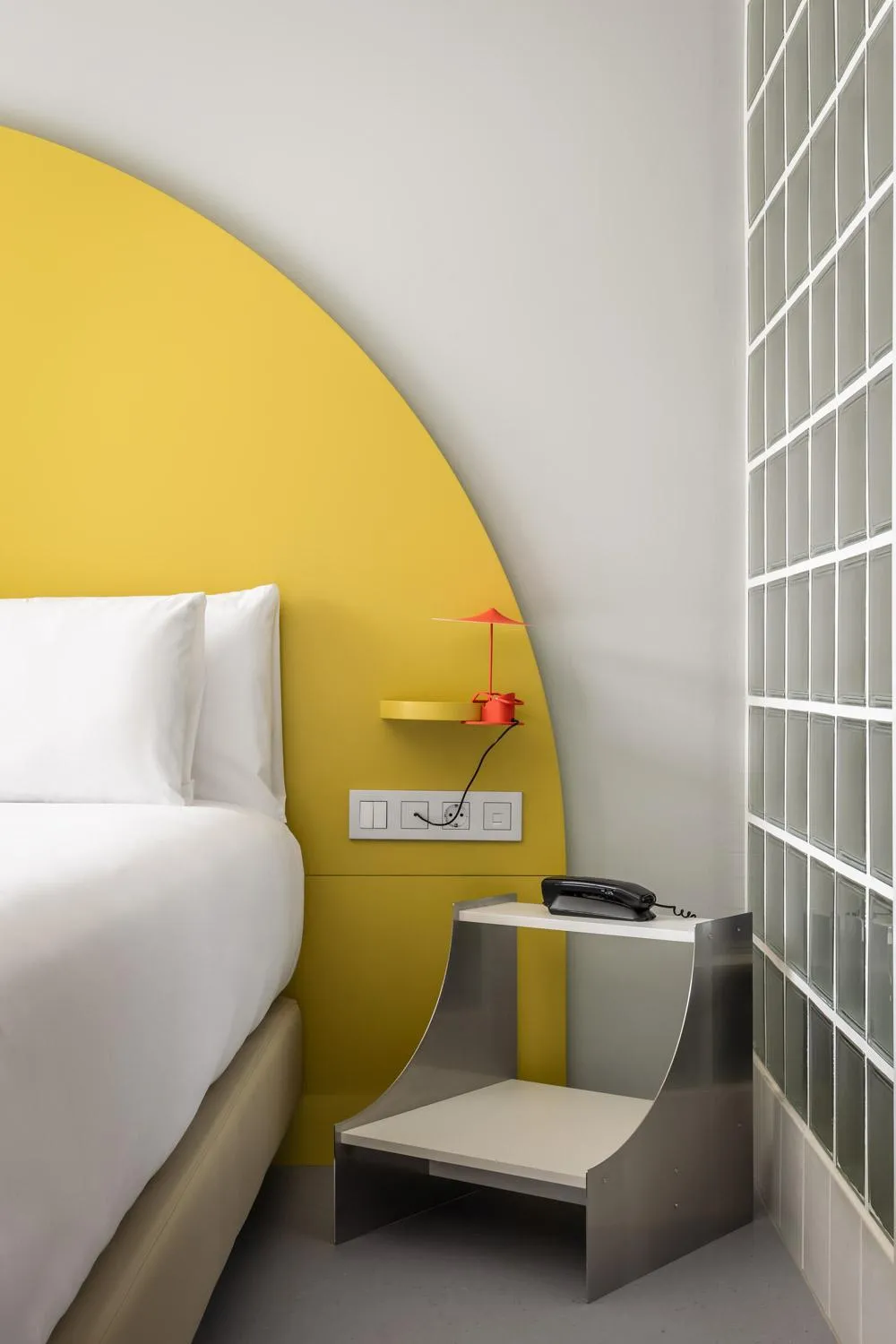 Bedroom, Bed in BYPILLOW Flamant