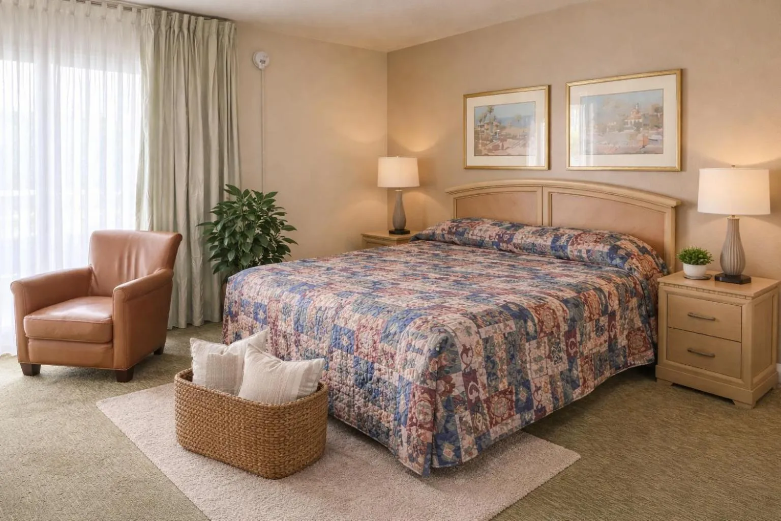 Bed in Queens Lodge Motel