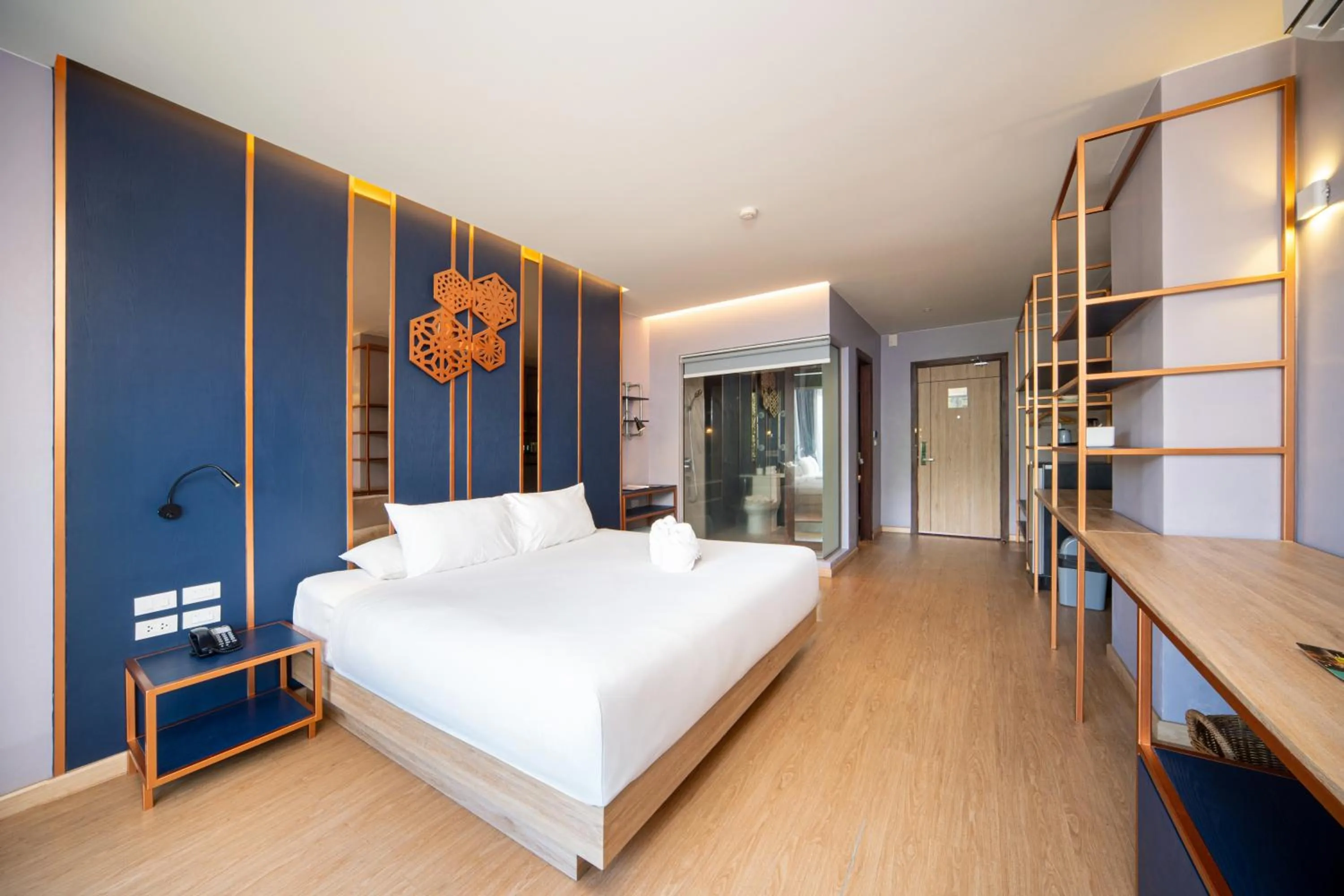 Bed in The Blue Hotel