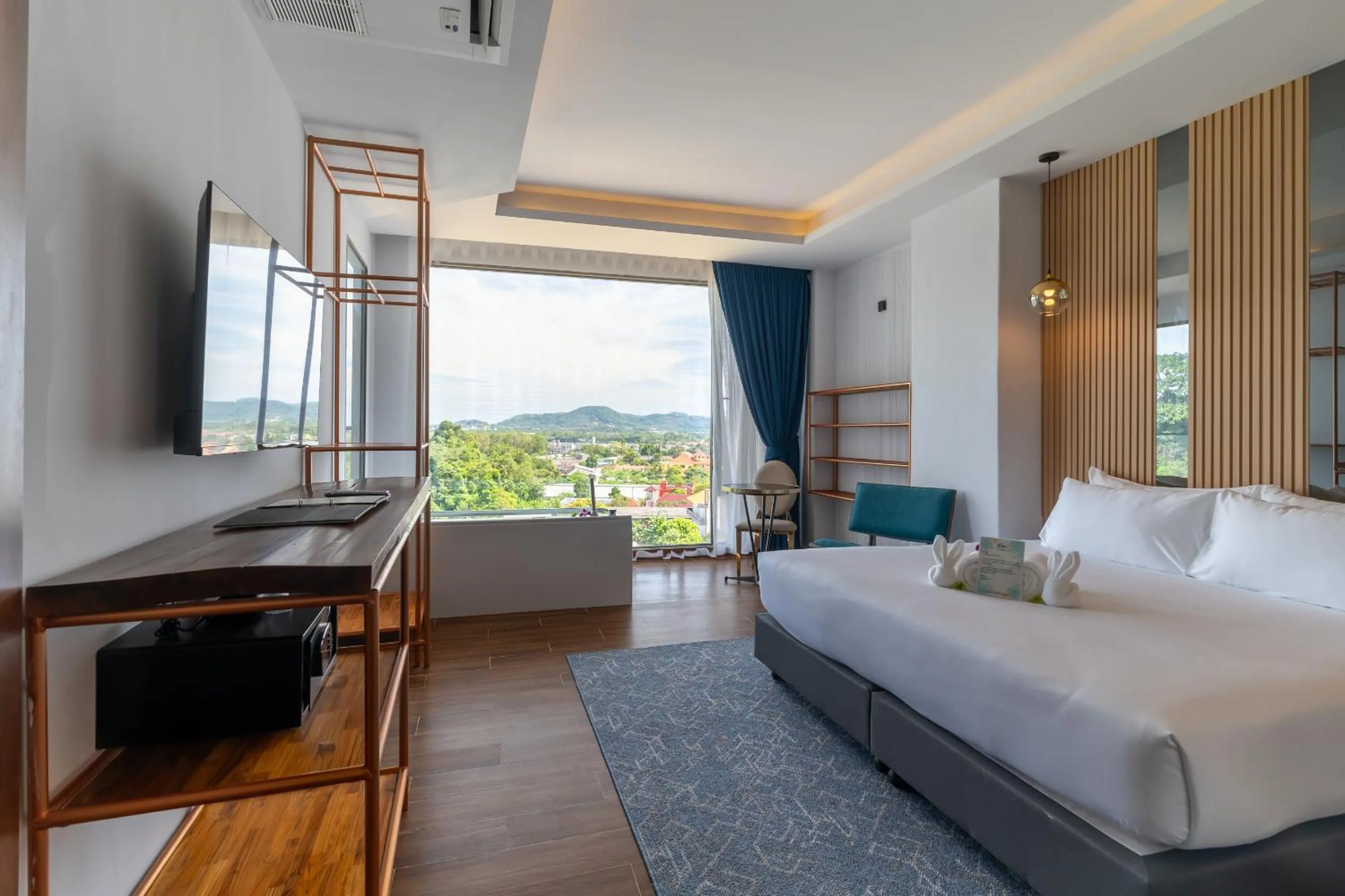 Bed in The Blue Hotel