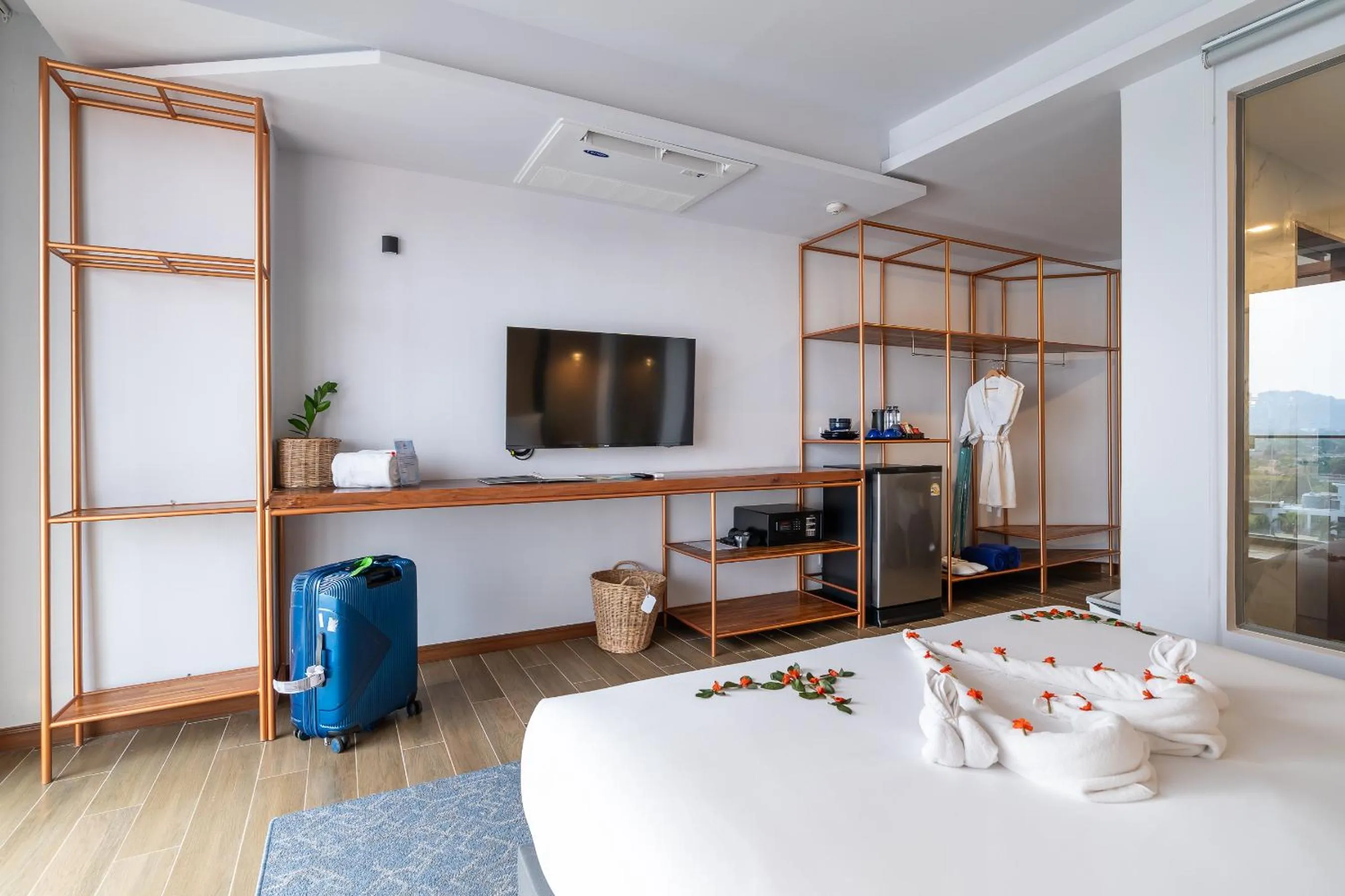 Bed in The Blue Hotel