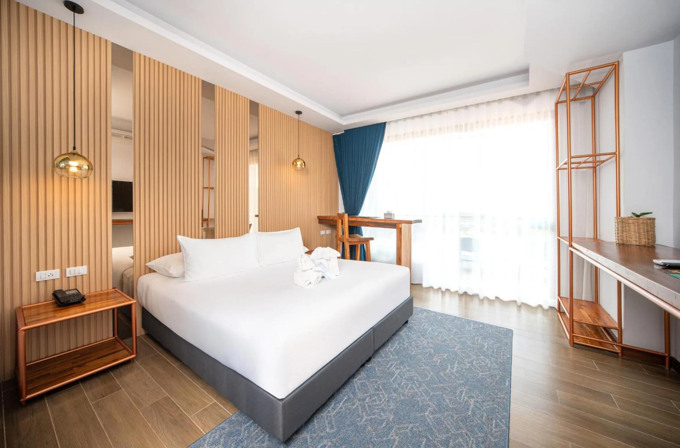 Bed in The Blue Hotel