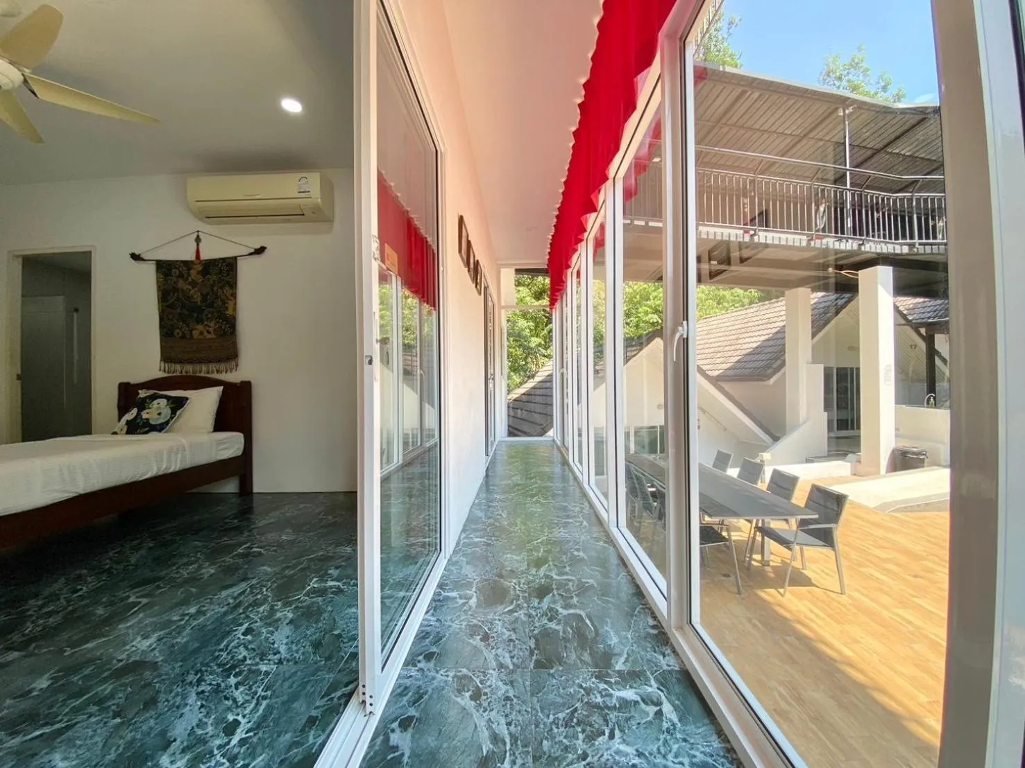 Patio, Bed in Chalong - 10 BR Private Pool Villa - Villa Nap Dau - Phuket