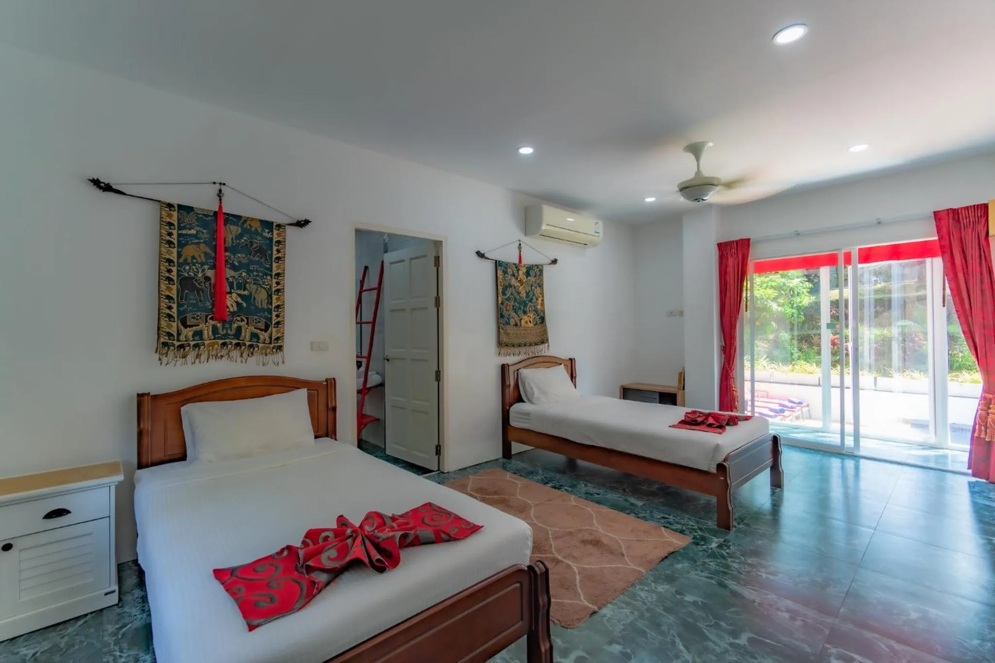 Bedroom, Bed in Chalong - 10 BR Private Pool Villa - Villa Nap Dau - Phuket