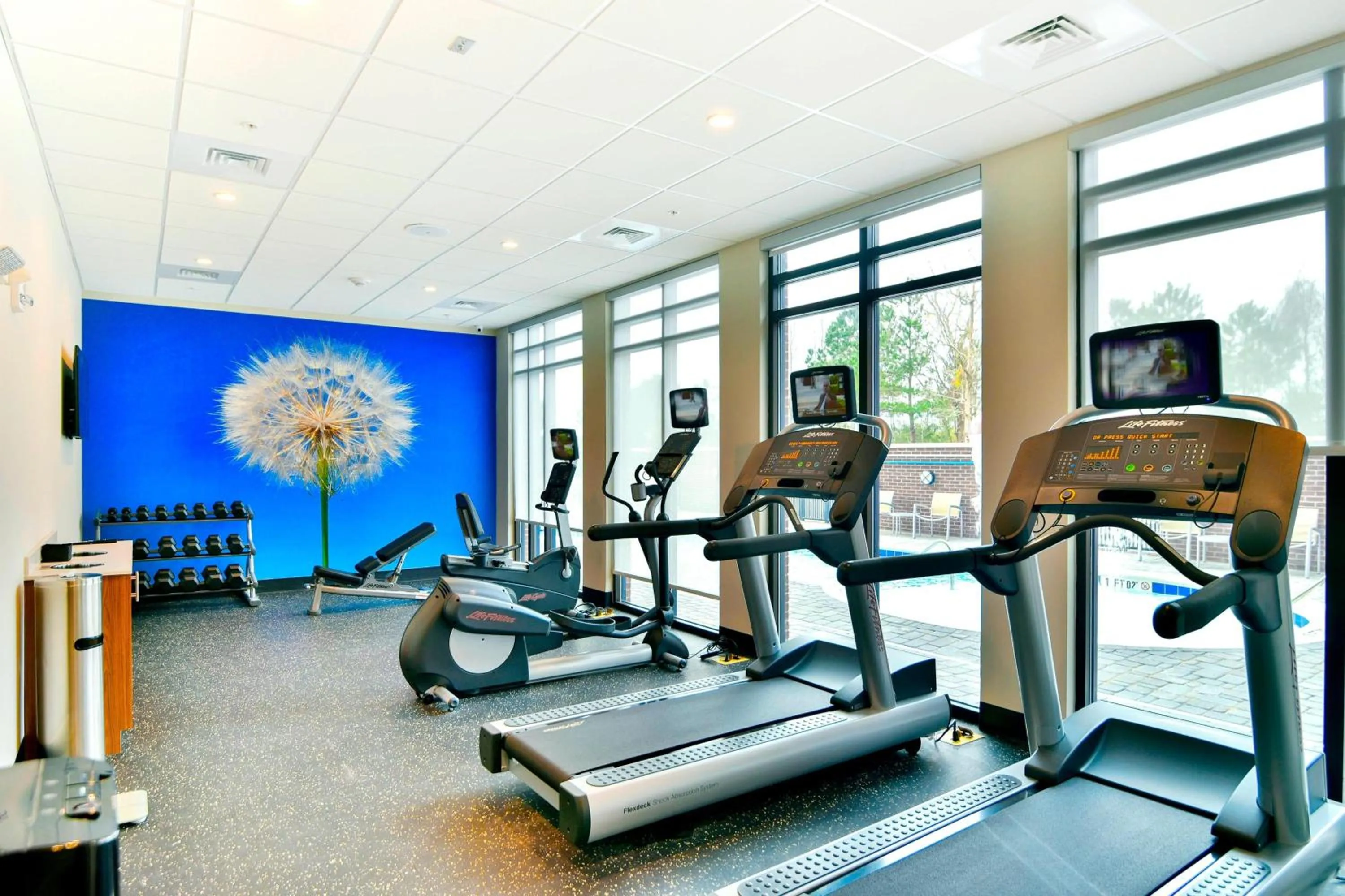 Fitness centre/facilities in SpringHill Suites by Marriott Wilmington Wrightsville Beach