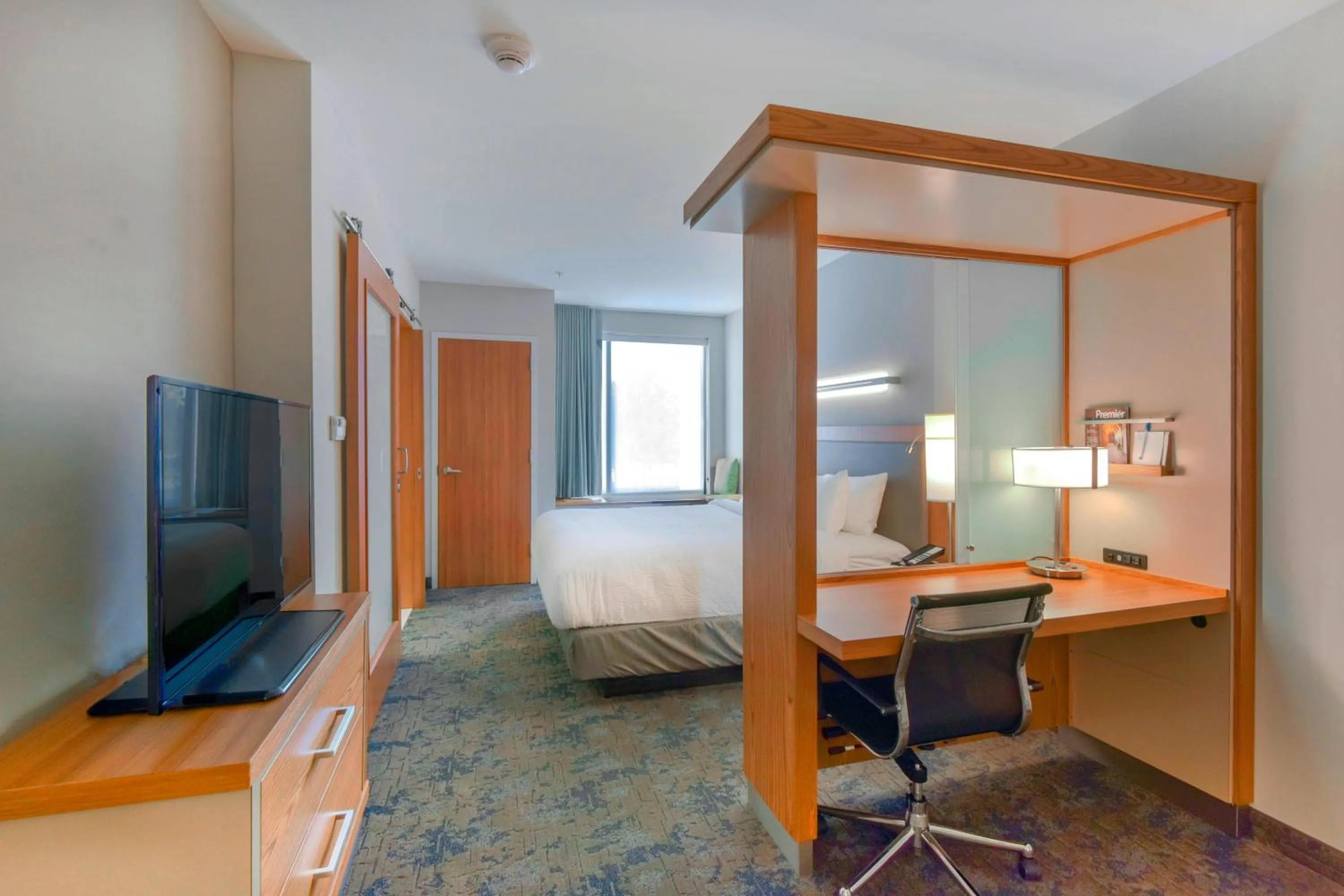 Photo of the whole room, Bed in SpringHill Suites by Marriott Wilmington Wrightsville Beach