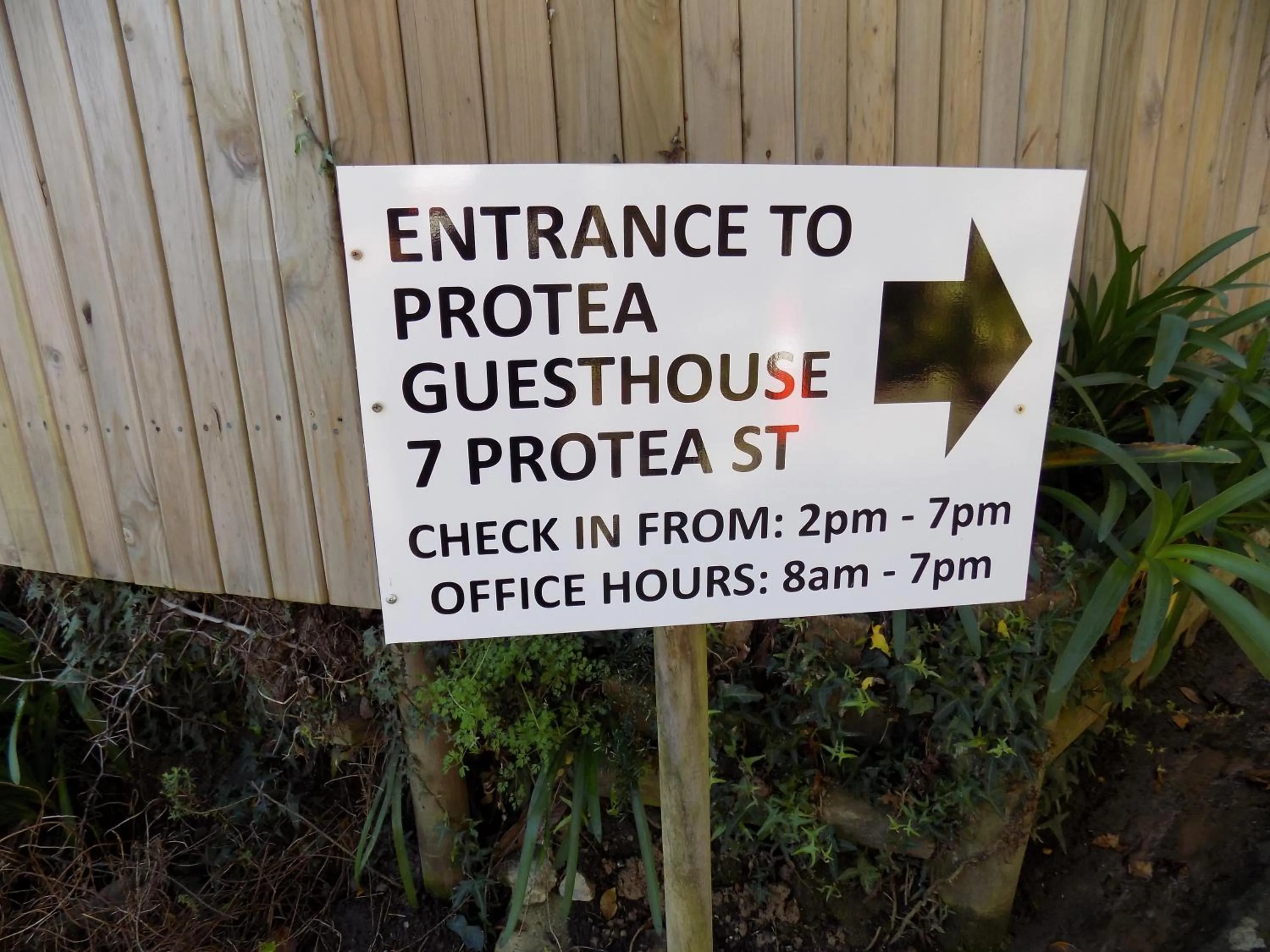 Logo/Certificate/Sign in Protea Guest House