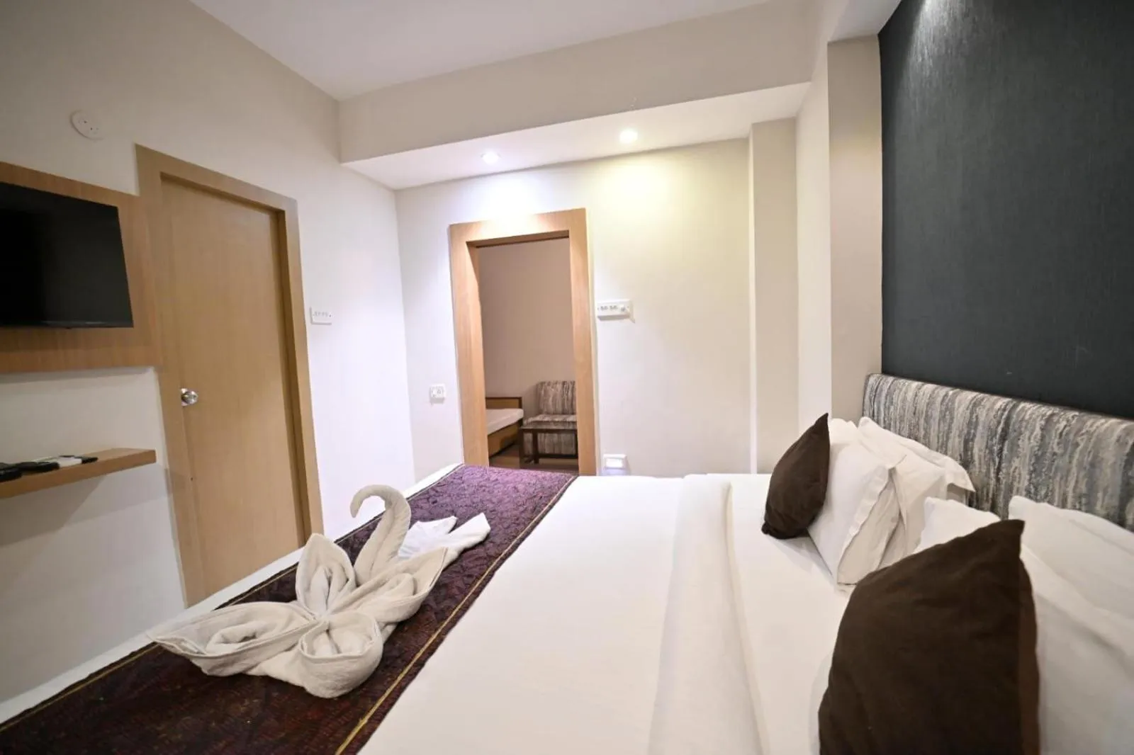 Bed in Hotel Prag Continental