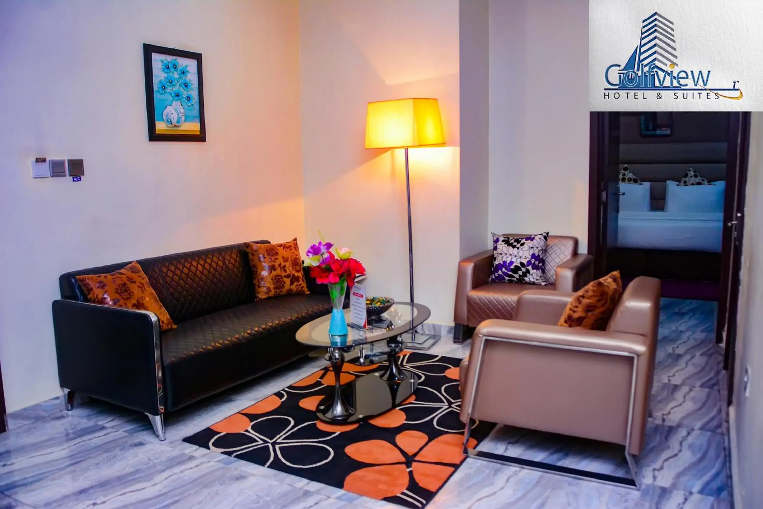 Bed in GolfView Suites & Conference Center Bed in GolfView Suites & Conference Center