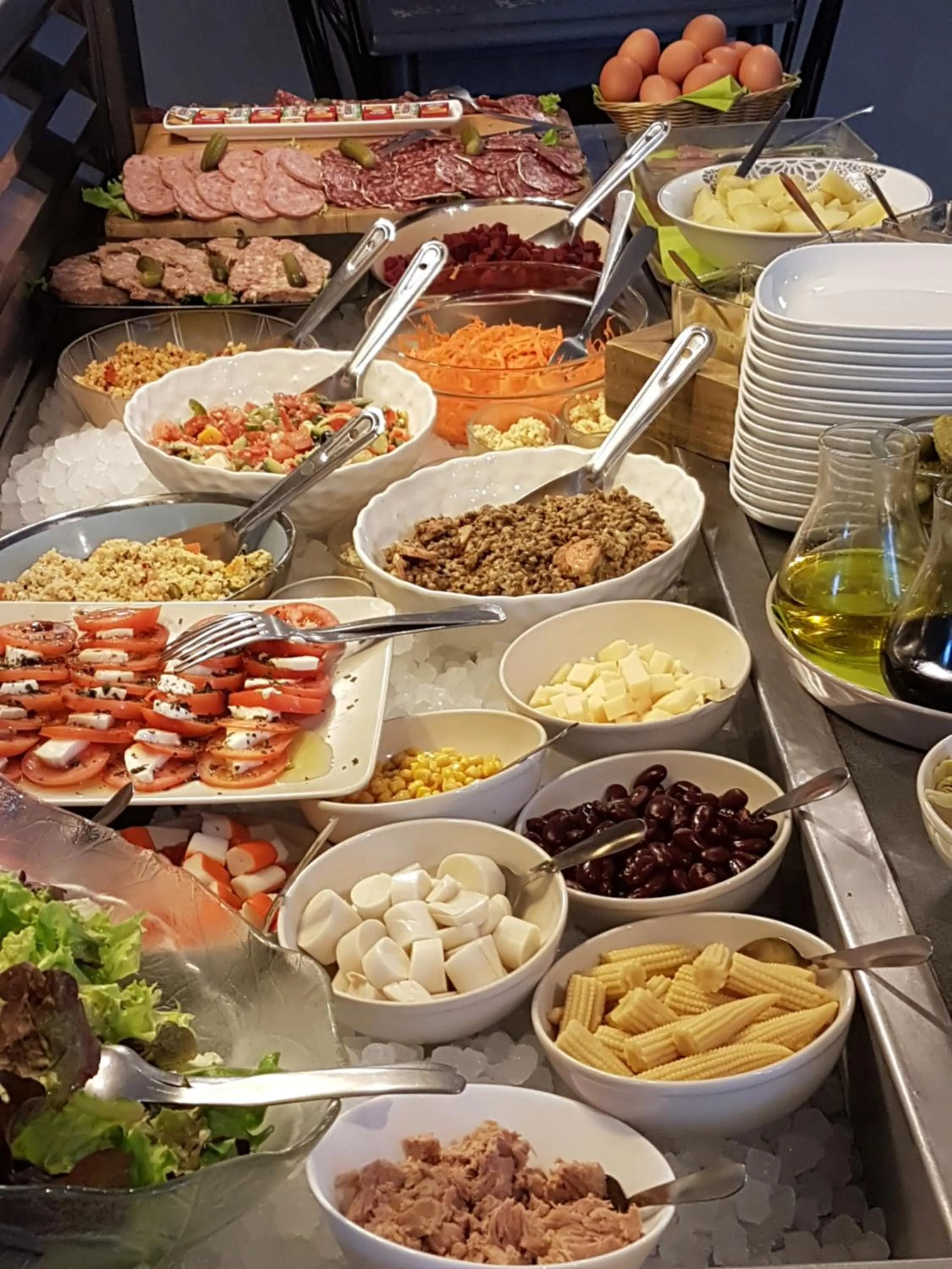 Buffet breakfast in Brit Hotel Baillet-en-France