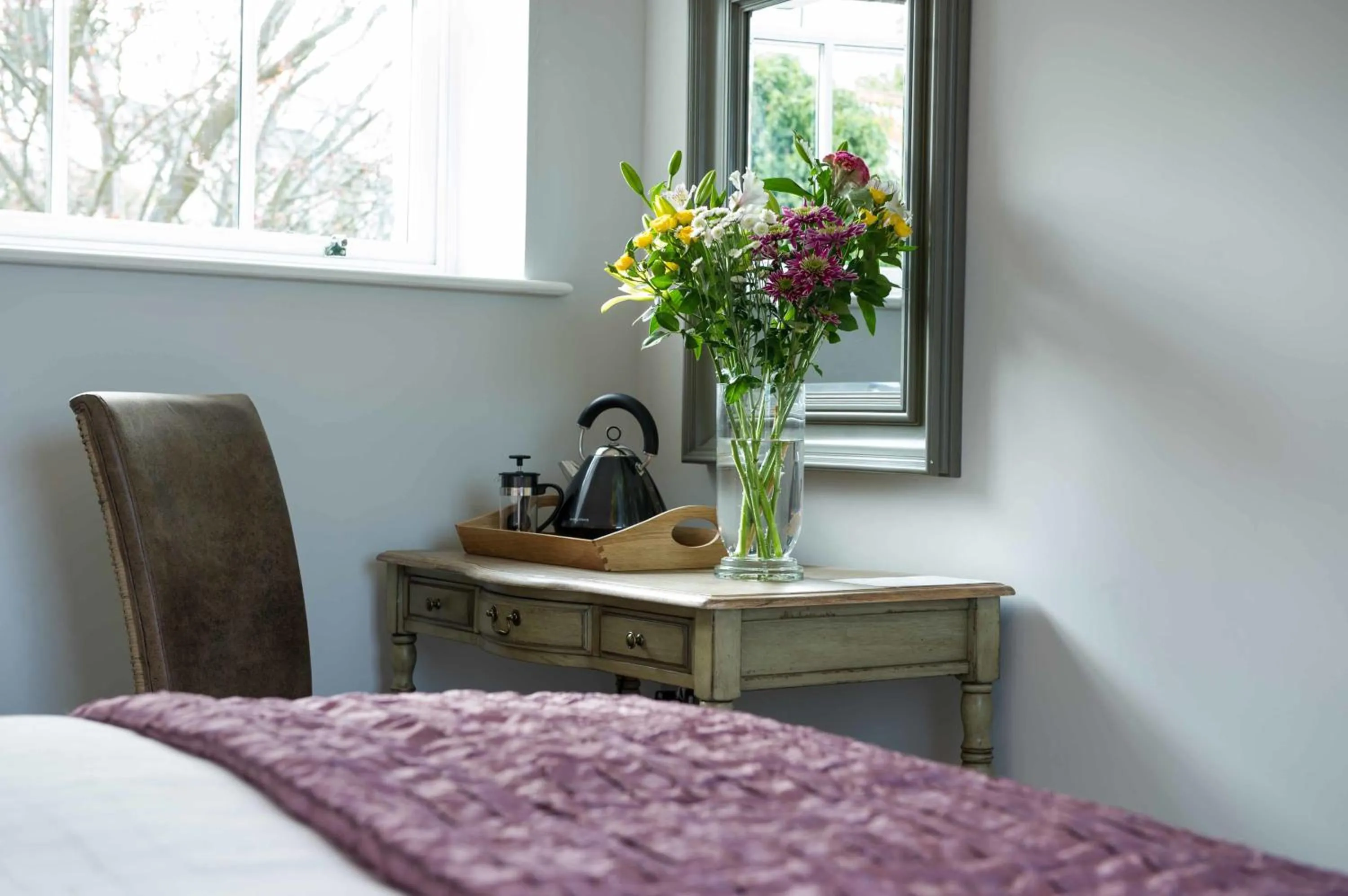 Decorative detail, Bed in The Hare and Hounds, Levens