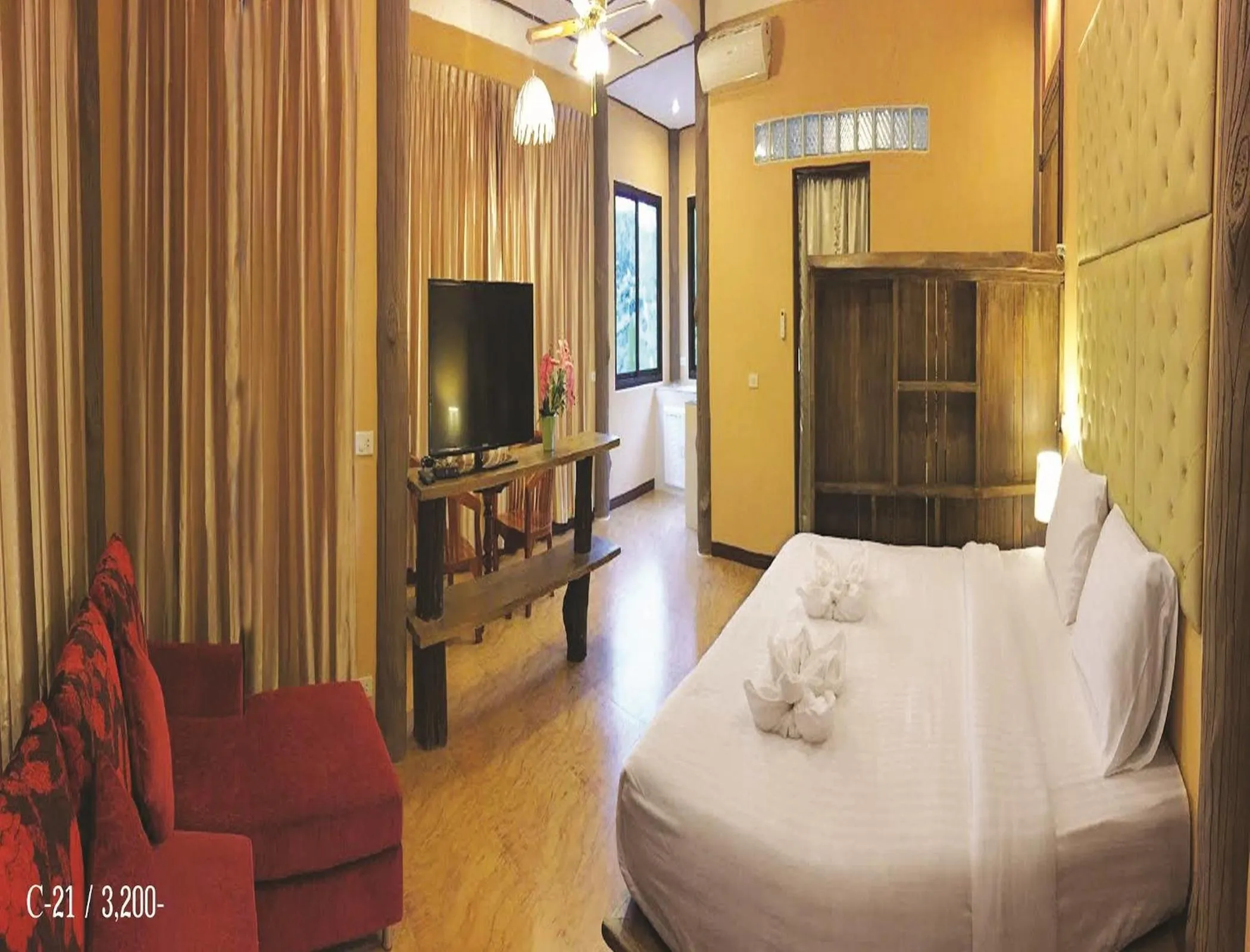 Bed in Rao Ga Khao Resort