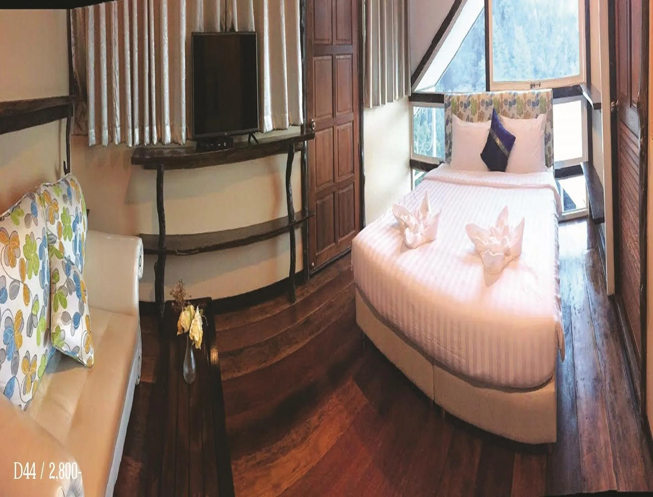 Bed in Rao Ga Khao Resort