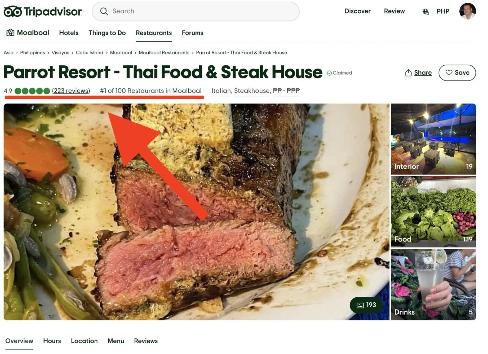 Restaurant/places to eat in Parrot Resort Moalboal Restaurant/places to eat in Parrot Resort Moalboal