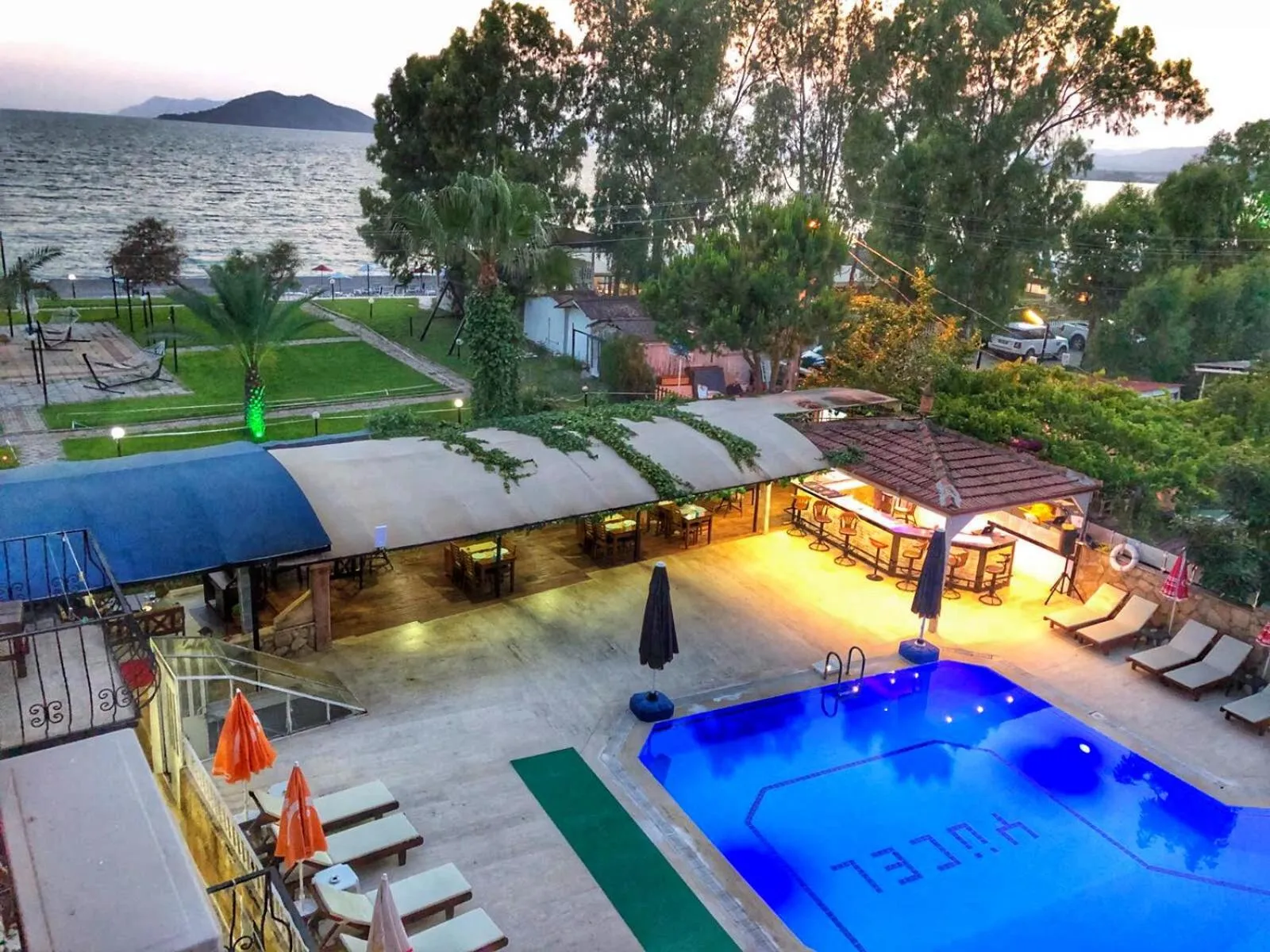 Pool view in Yücel Hotel