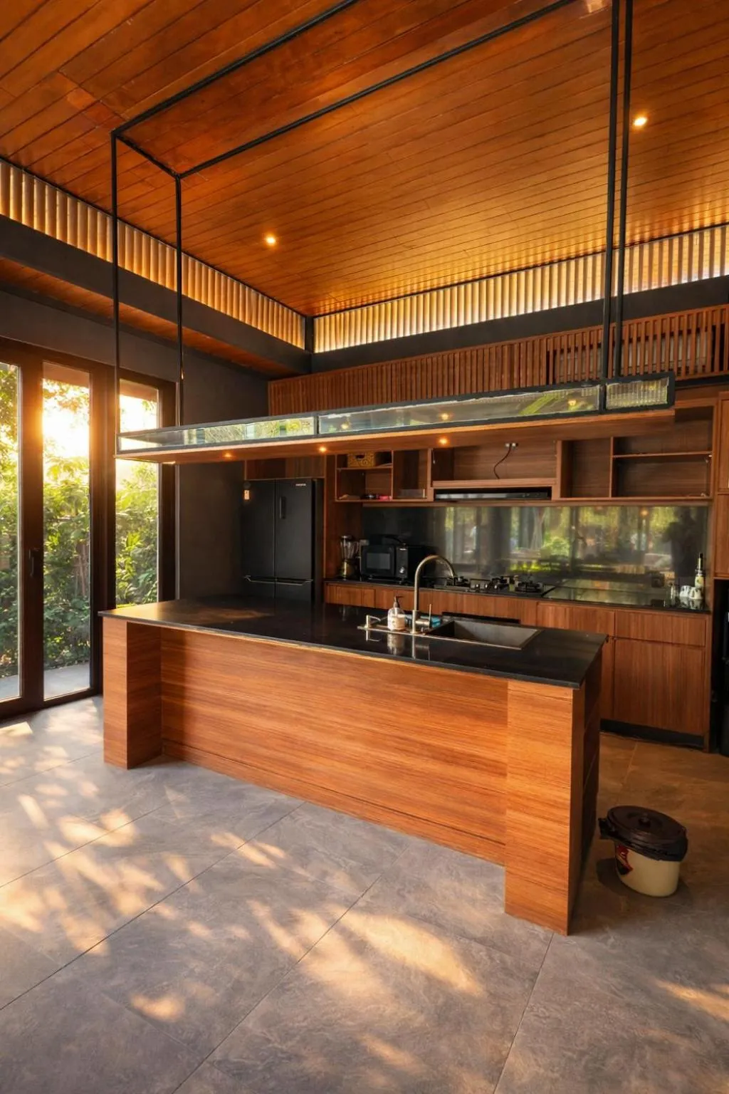 Communal kitchen in Villa Mama 1 Ubud