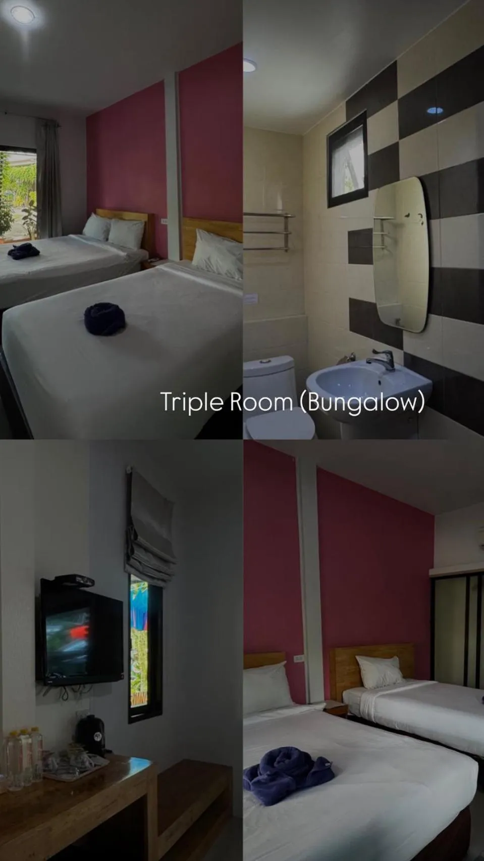 Bed in Rimnatee Resort Trang