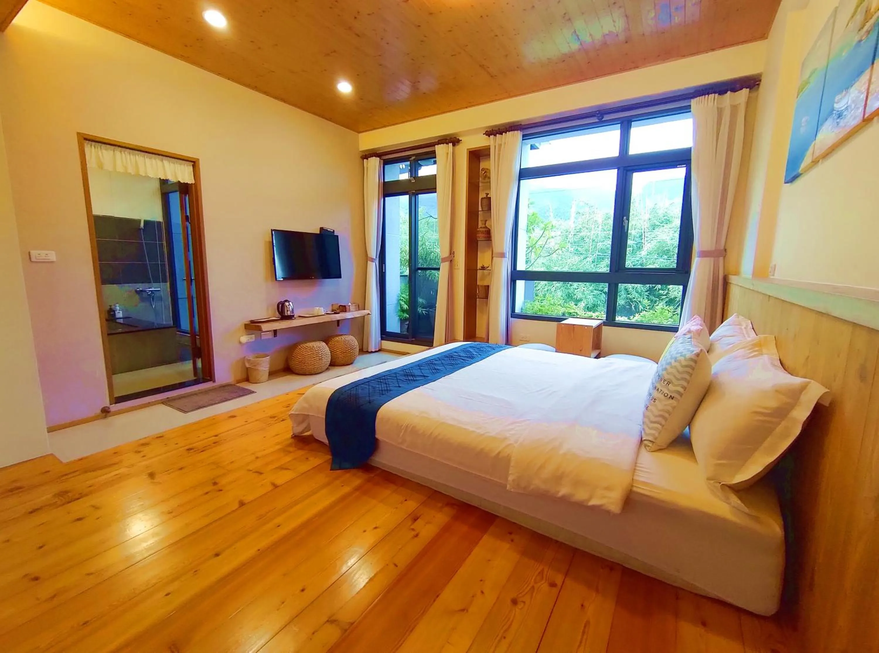 TV and multimedia, Bed in Jiaoxi Song Tian B&B