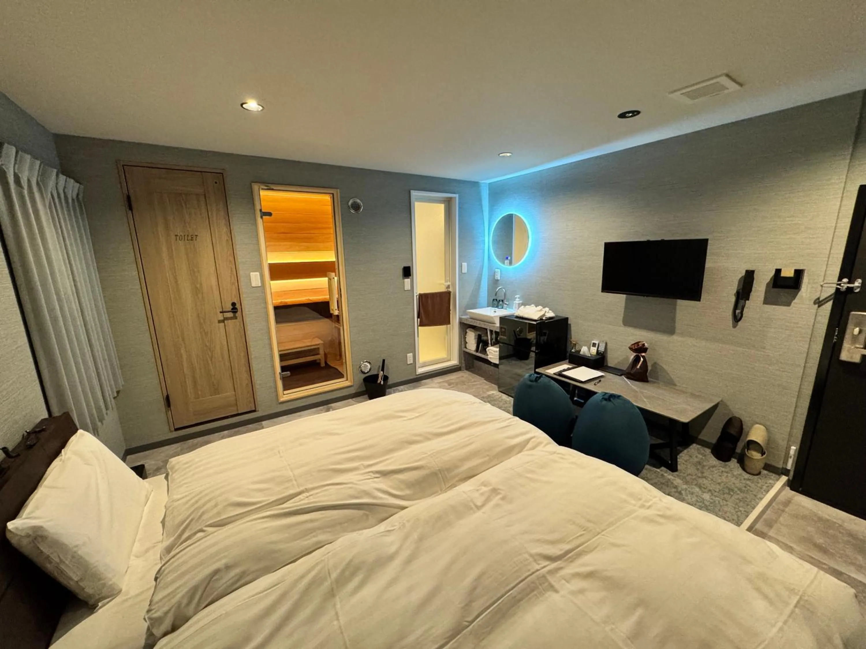 Sauna, Bed in Sauna Hotel Gifu