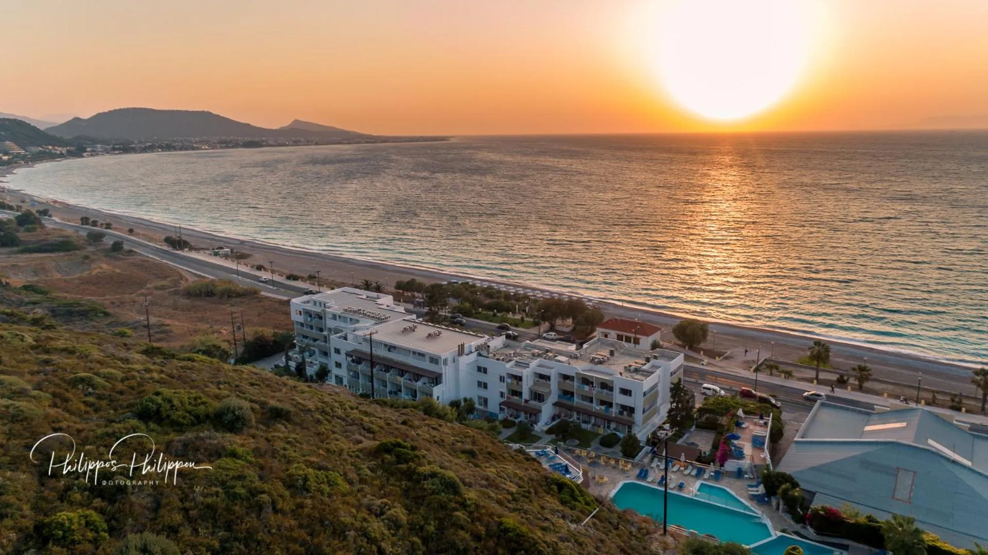 Sunset in Sirene Beach Hotel