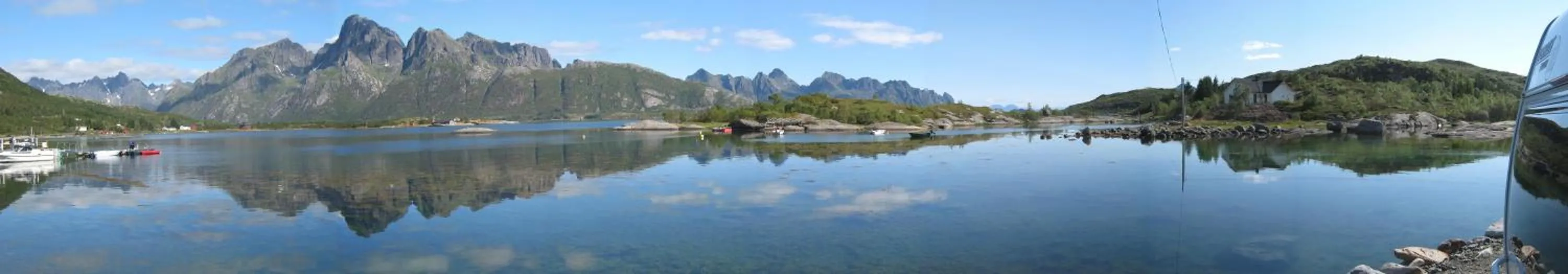 Mountain view in Hammerstad Camping