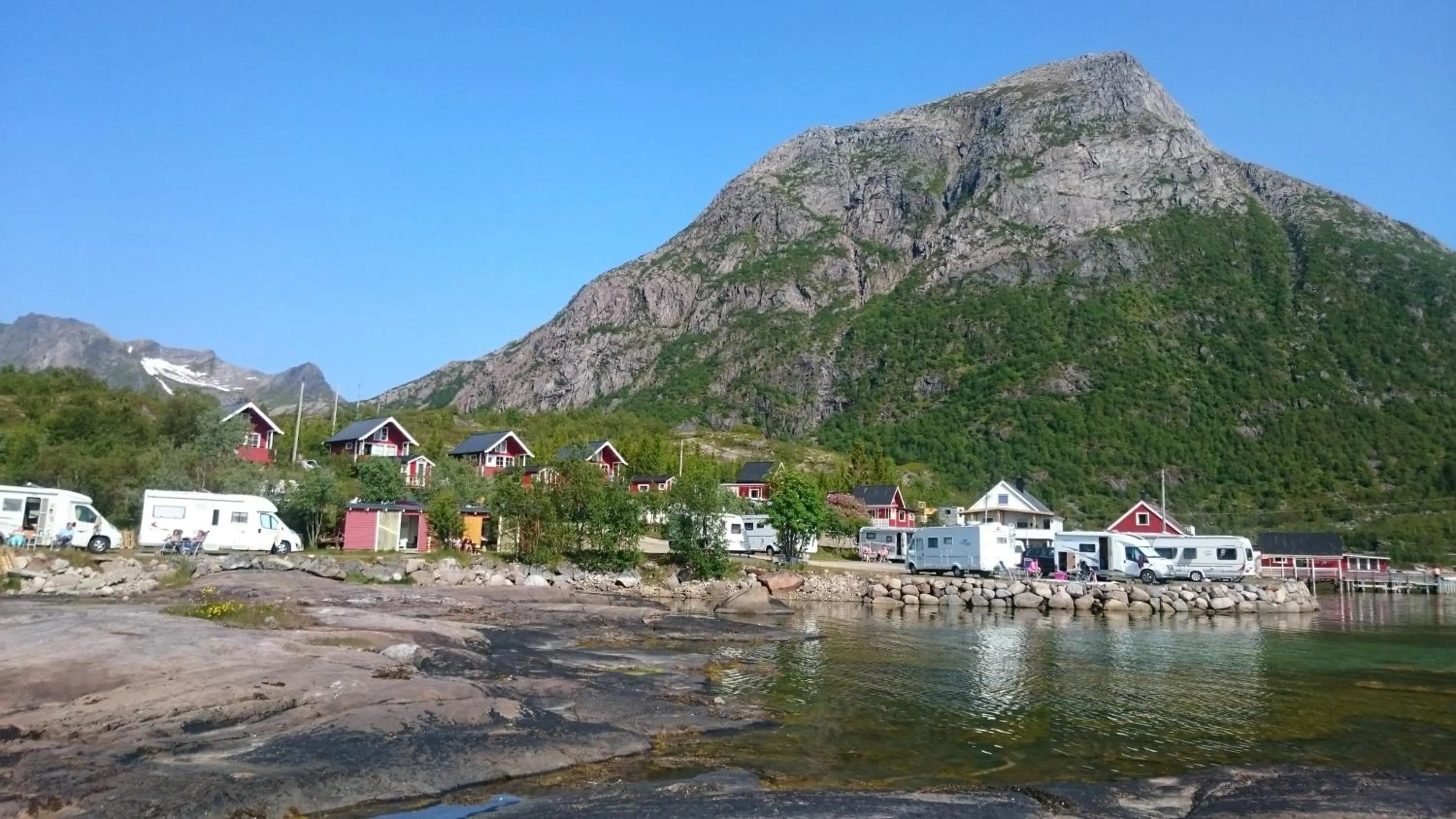 Beach in Hammerstad Camping