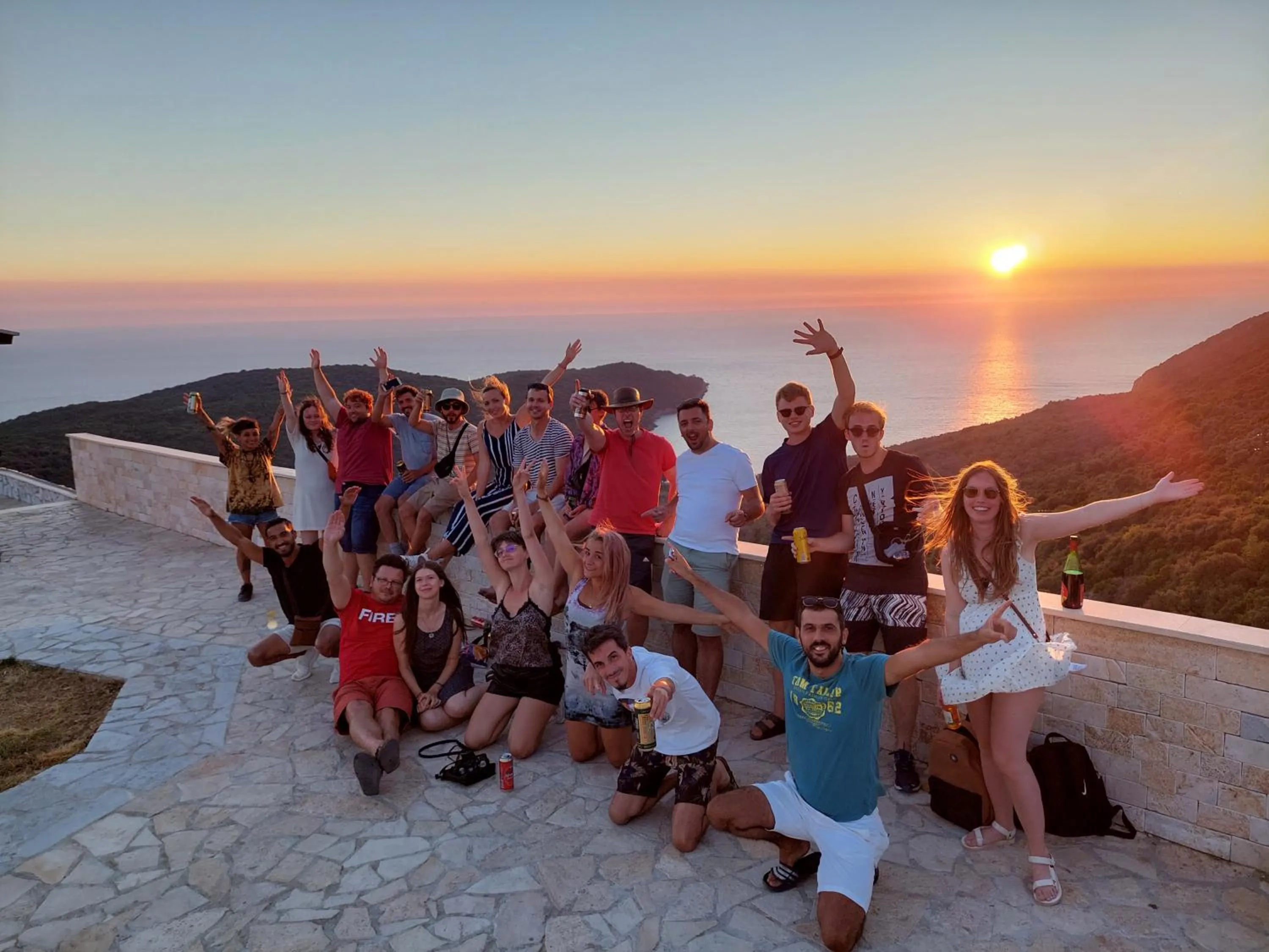 Sunset in Pirate Backpackers