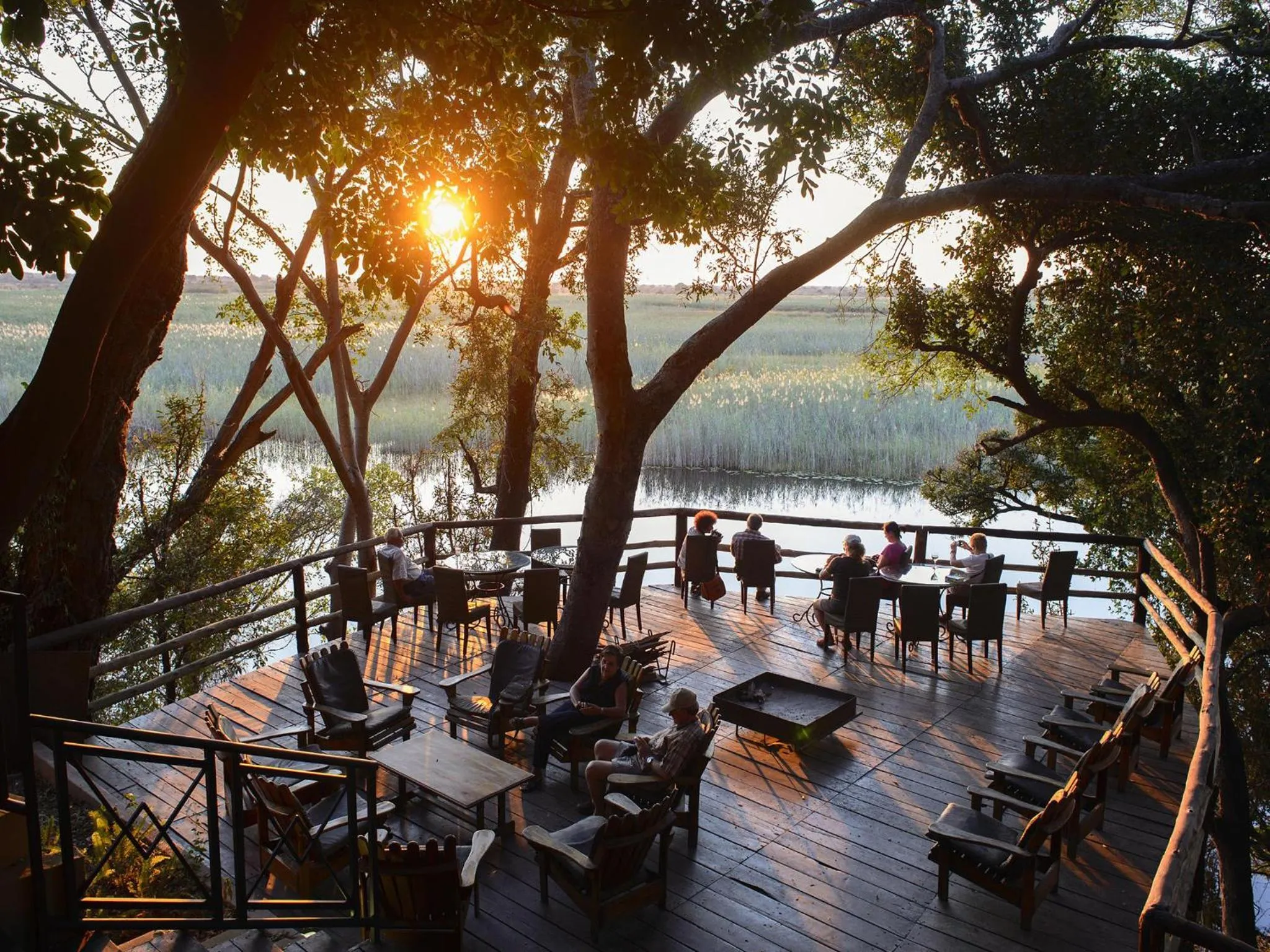 Balcony/Terrace in Gondwana Namushasha River Lodge