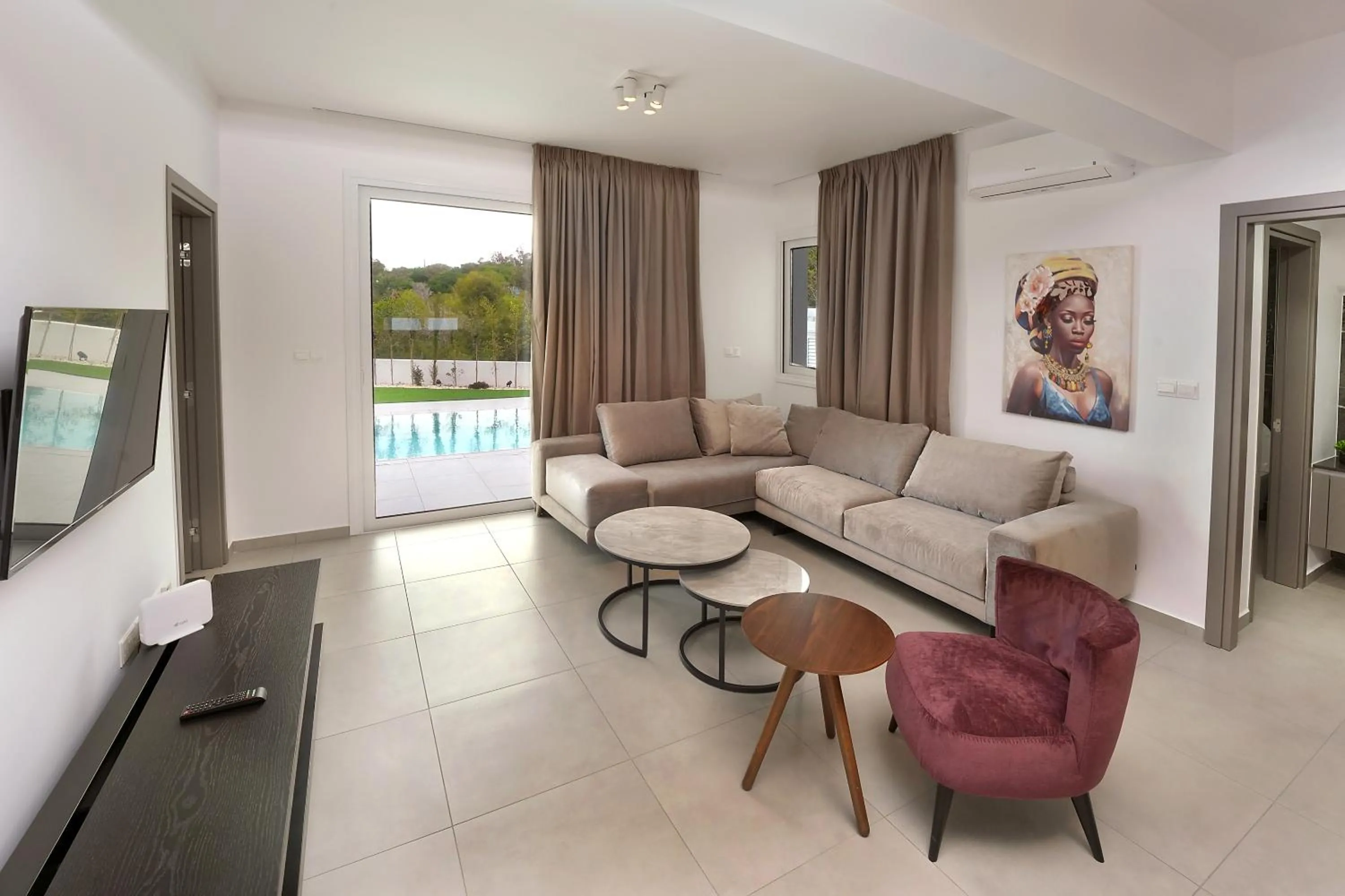 Living room in Sun and Moon Luxury Villas Ayia Napa