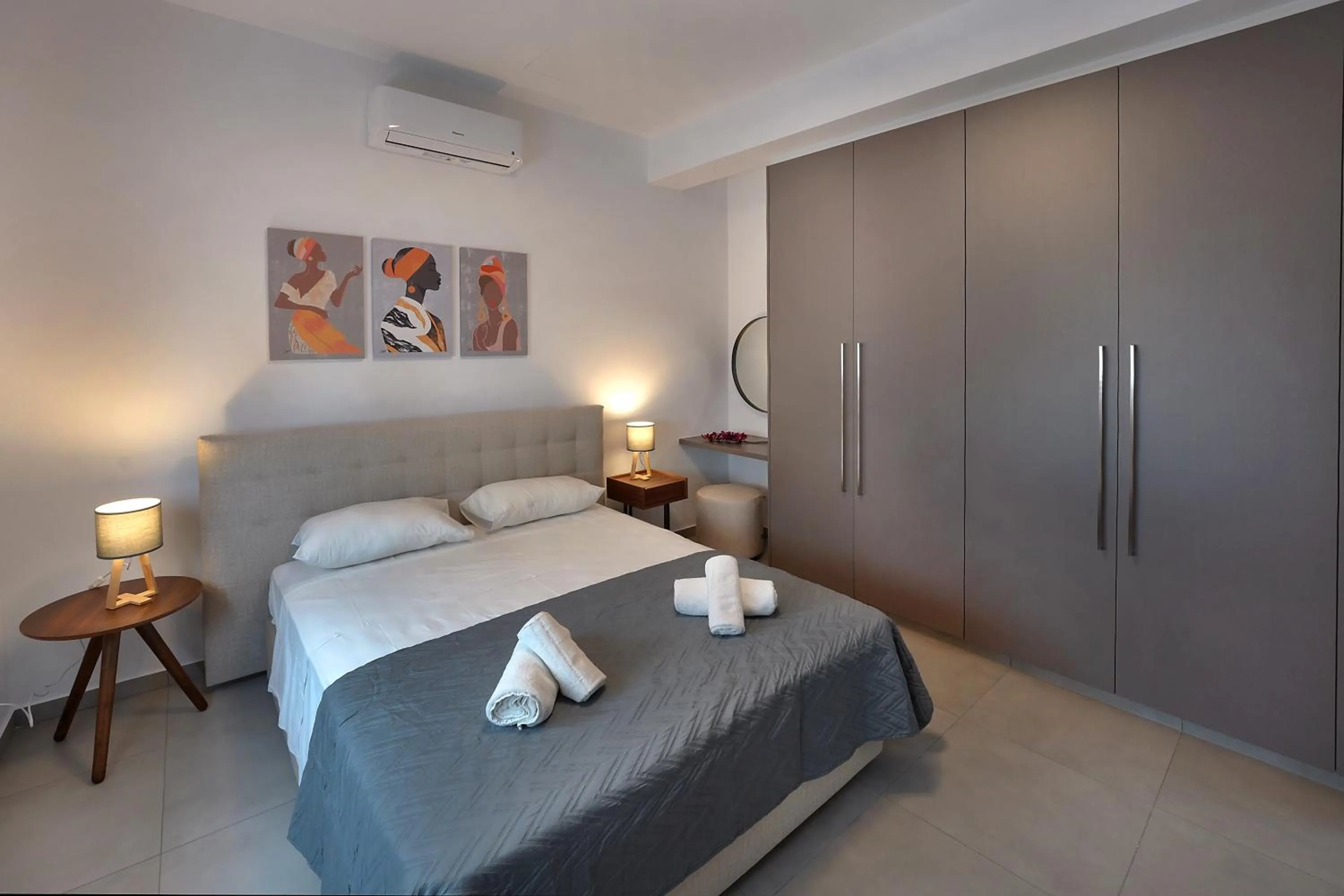 Bed in Sun and Moon Luxury Villas Ayia Napa