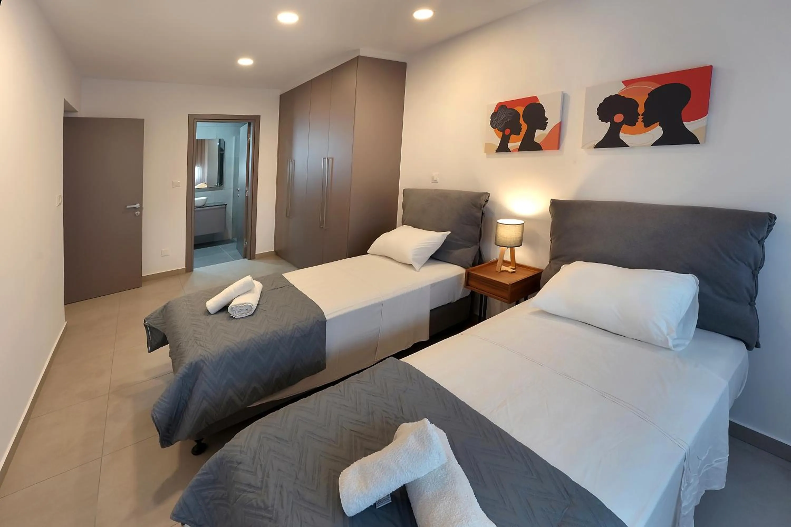 Bed in Sun and Moon Luxury Villas Ayia Napa