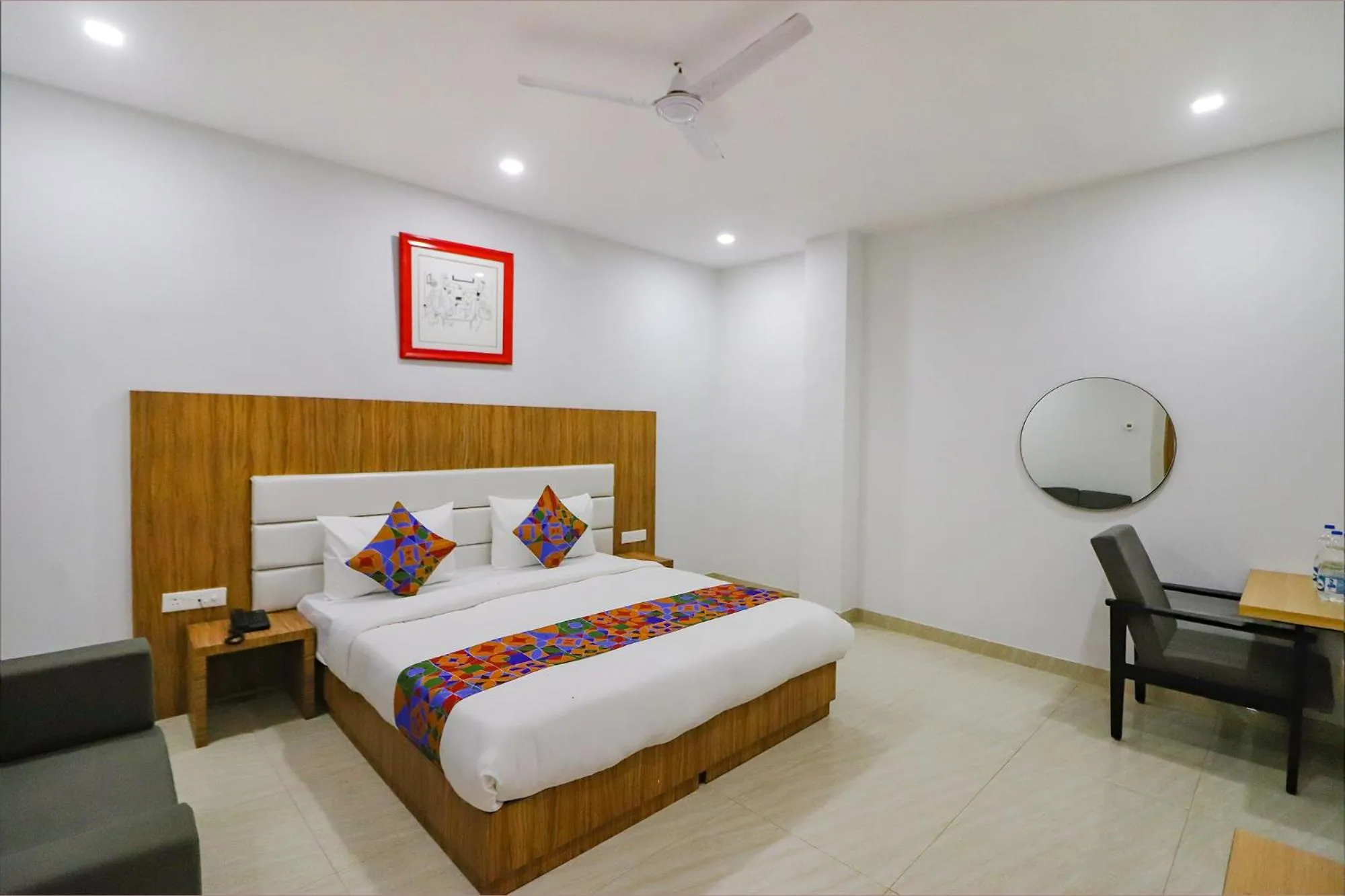 Bed in FabHotel Premium Kashi - Sarnath museum