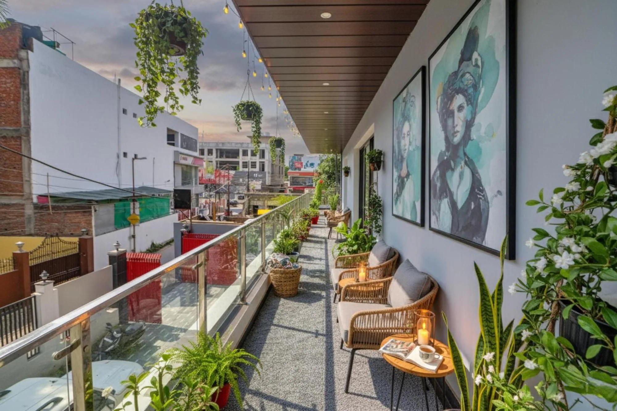 Balcony/Terrace in FabHotel Premium Kashi - Sarnath museum